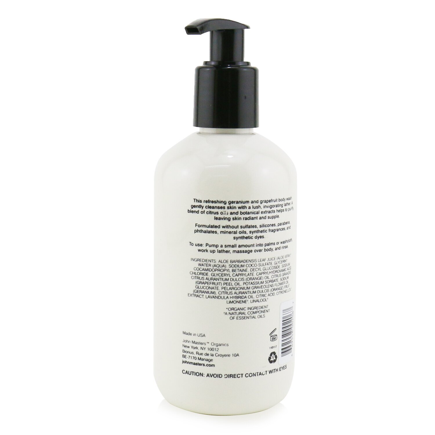John Masters Organics Body Wash With Geranium & Grapefruit 236ml/8oz