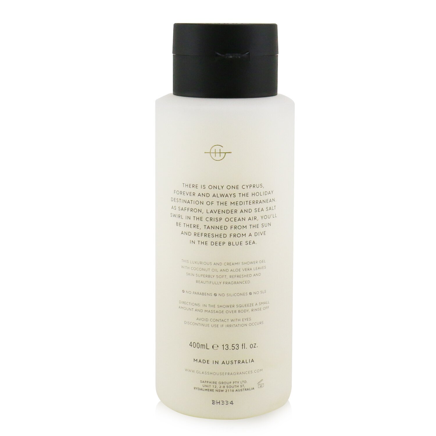 Glasshouse Shower Gel - Diving Into Cyprus (Sea Salt & Saffron) 400ml/13.53oz