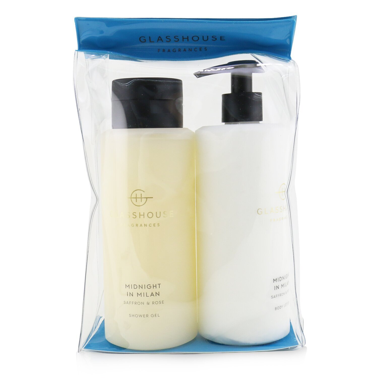 Glasshouse Midnight In Milan (Saffron & Rose) Body Duo: Shower Gel + Body Lotion 2x400ml/13.52oz