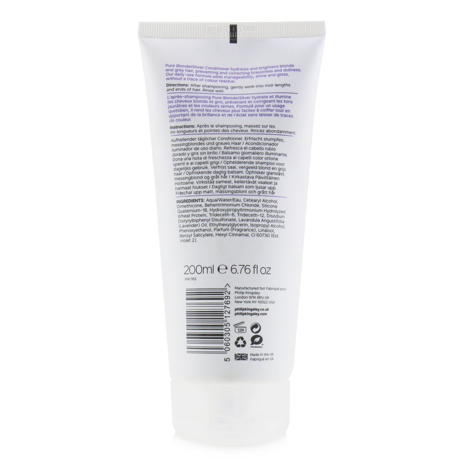 Philip Kingsley Pure Blonde/ Silver Brightening Daily Conditioner 200ml/6.76oz