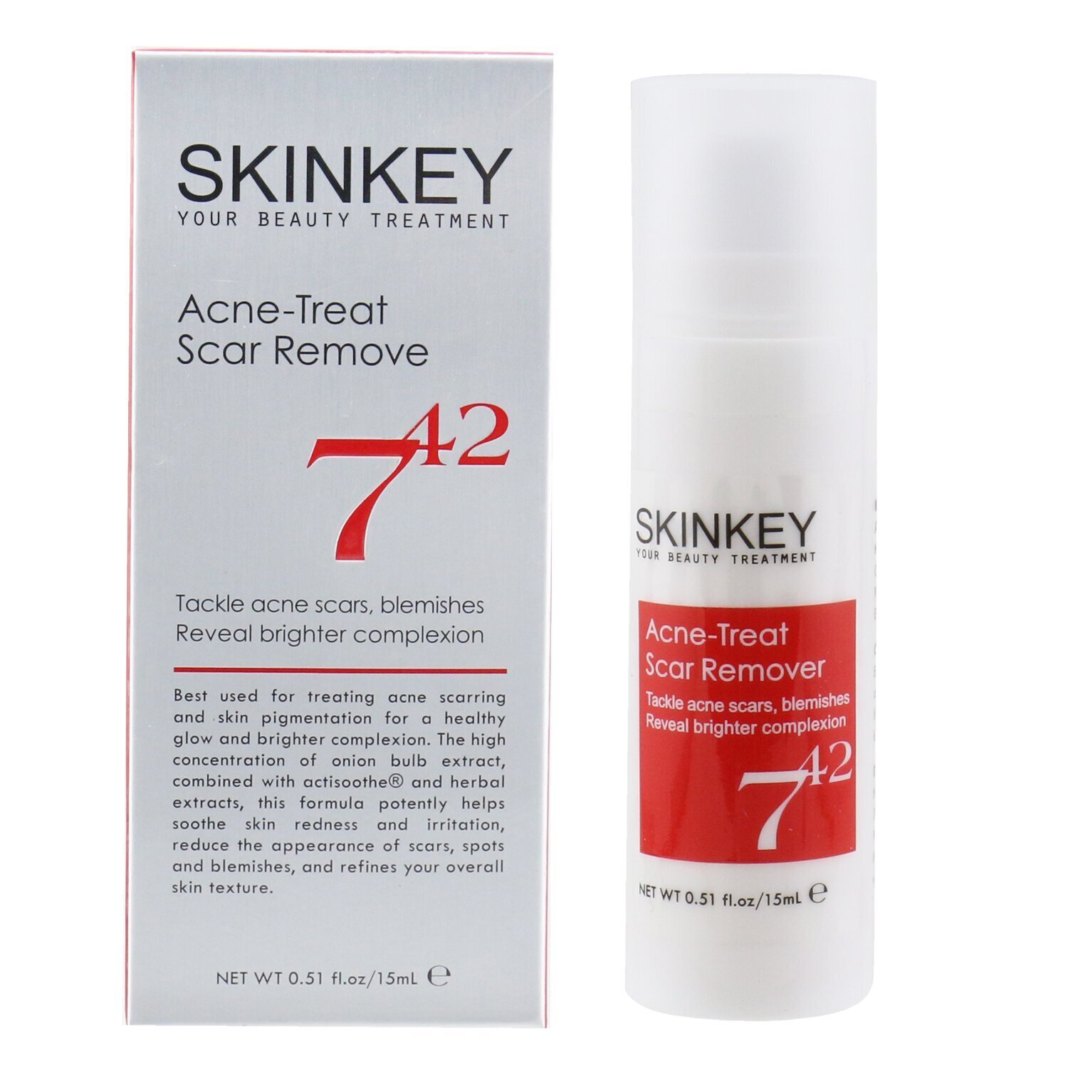 SKINKEY Acne Net Series Acne-Treat Scar Remover - Tackle Acne Scars, Blemishes & Reveal Brighter Complexion 15ml/0.51oz