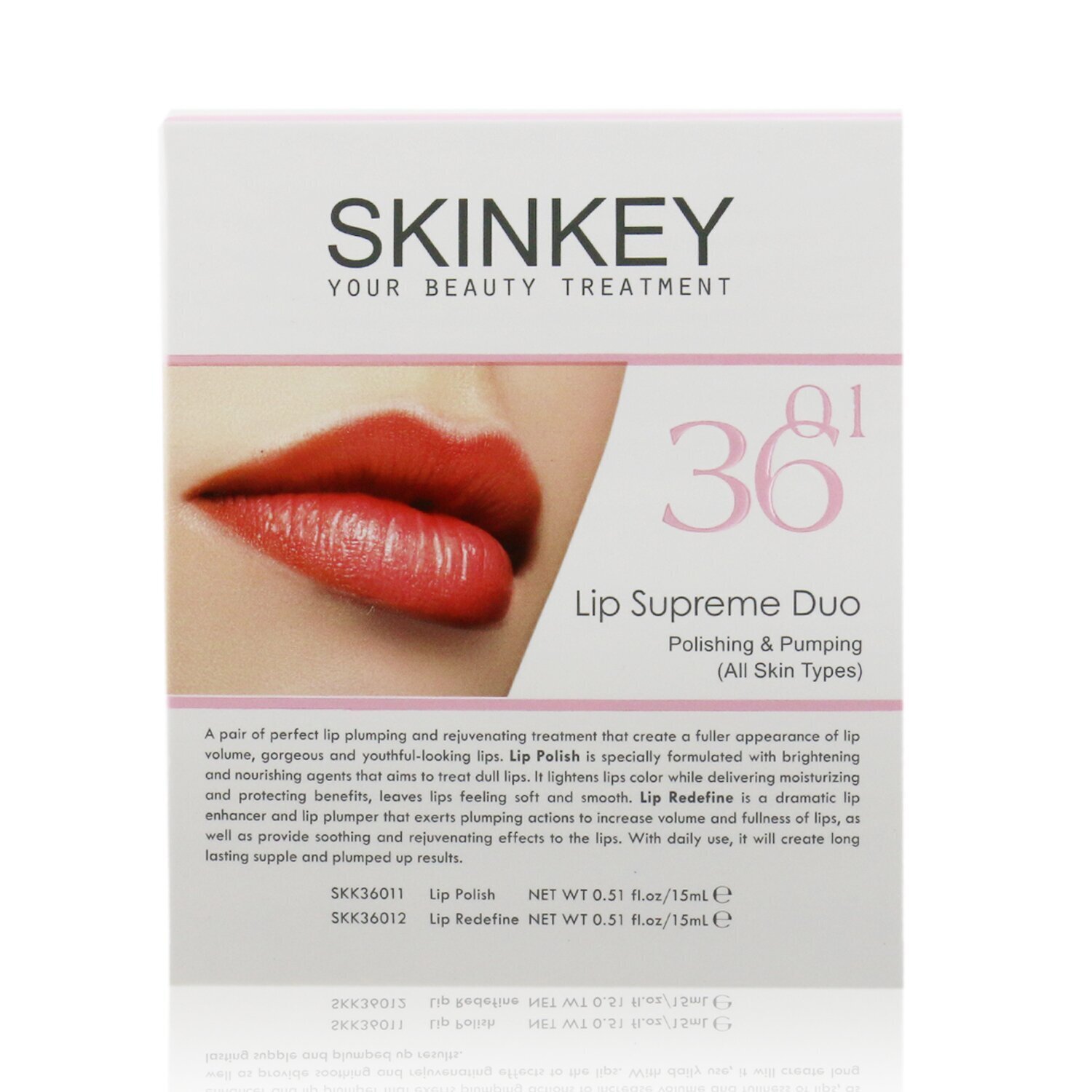 SKINKEY Lip Care Series Lip Supreme Duo (All Skin Types) - Polishing & Pumping 2x15ml/0.51oz