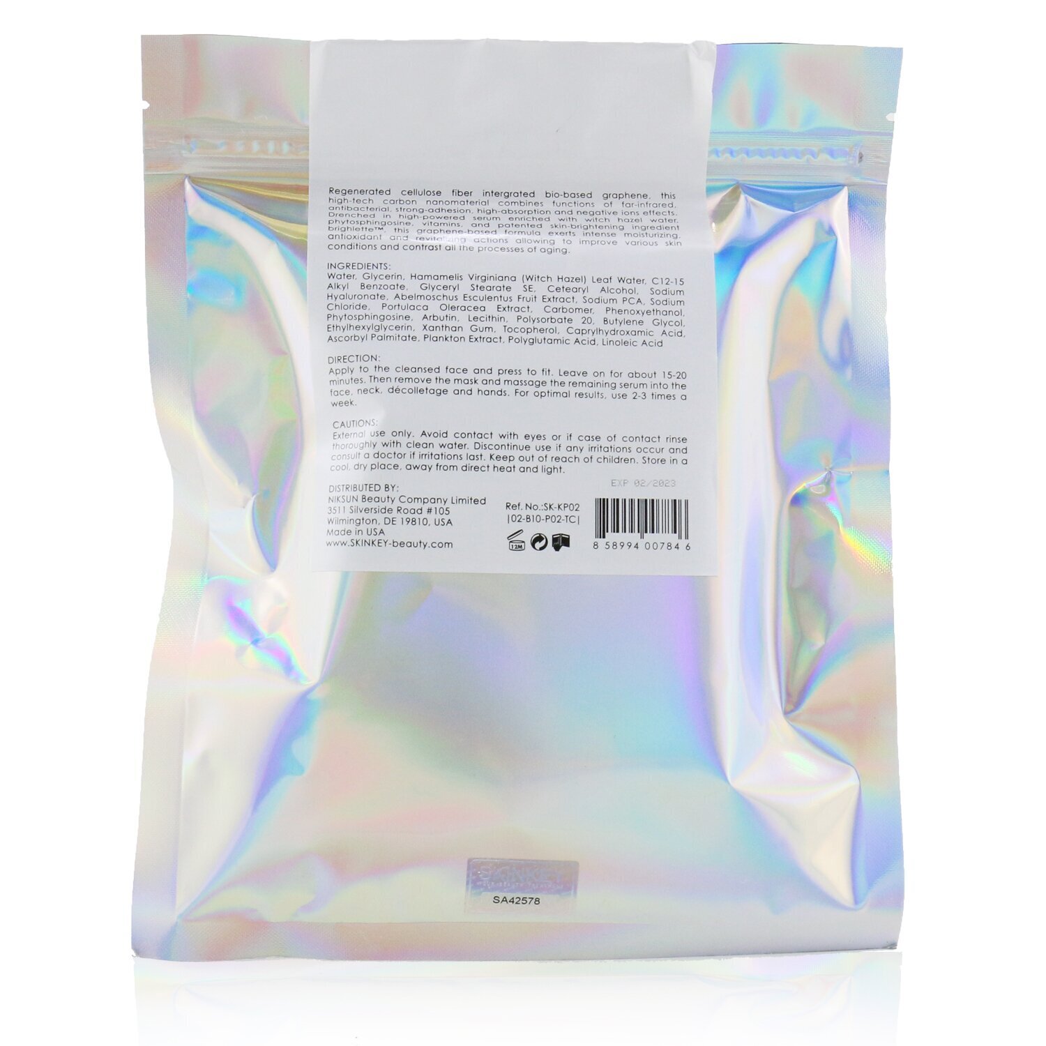 SKINKEY K. Series Black-Power Graphene Face Mask - Far-Infared, Strong-Adhesion & Skin-Brightening 5pcs