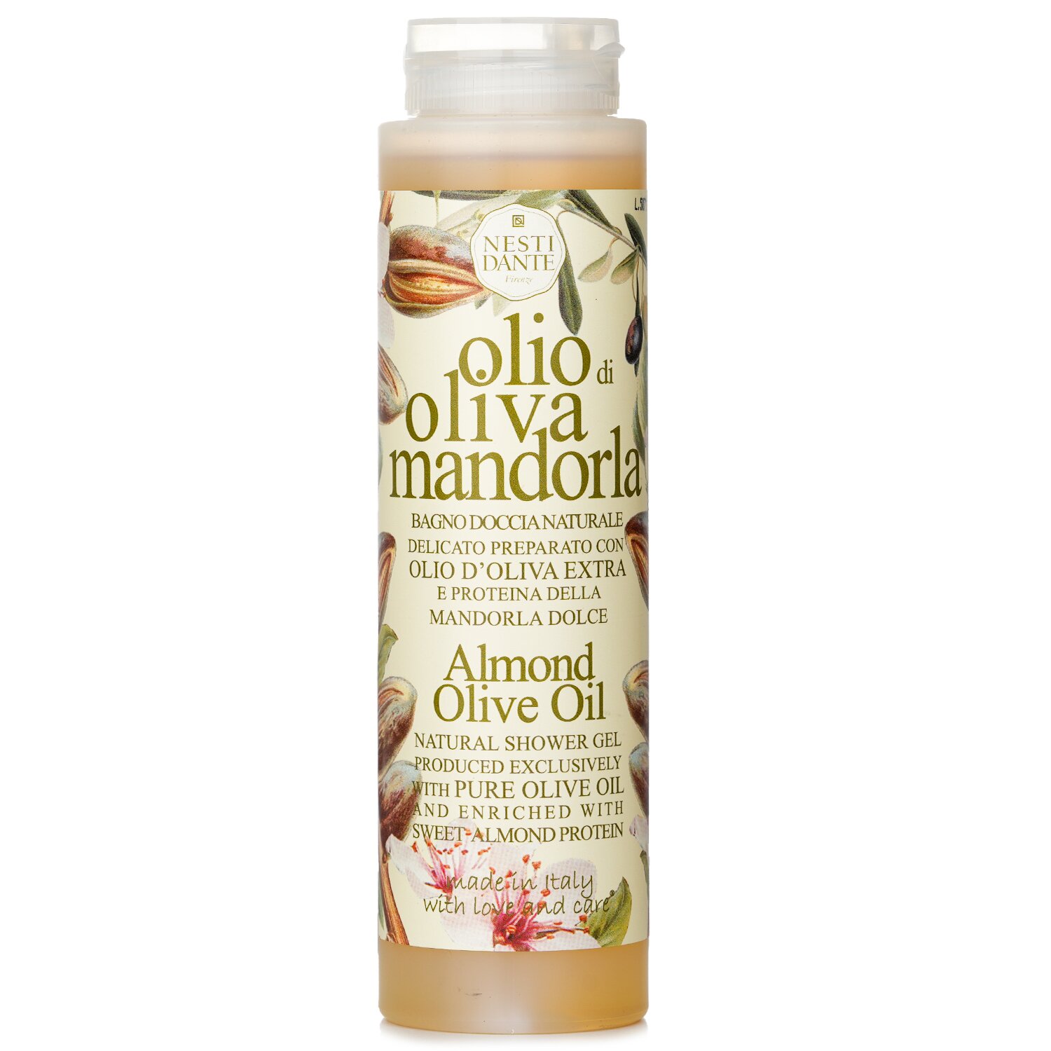 Nesti Dante Naturalne mydło w płynie do kąpieli i pod prysznic - Migdałowy olejek z oliwek 300ml/10.2oz