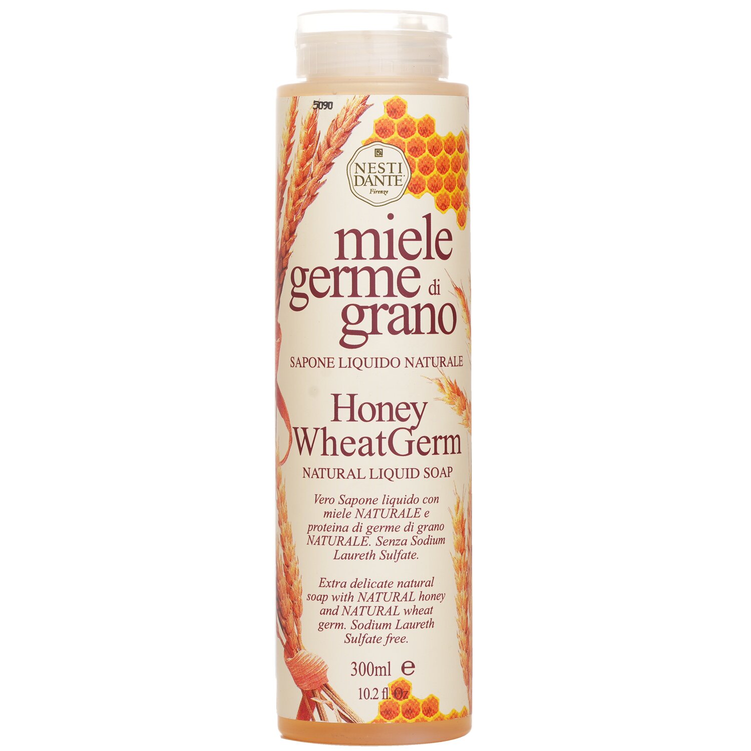 Nesti Dante Jabón Líquido Natural - Germen de Trigo con Miel (Gel de Ducha) 300ml/10.2oz