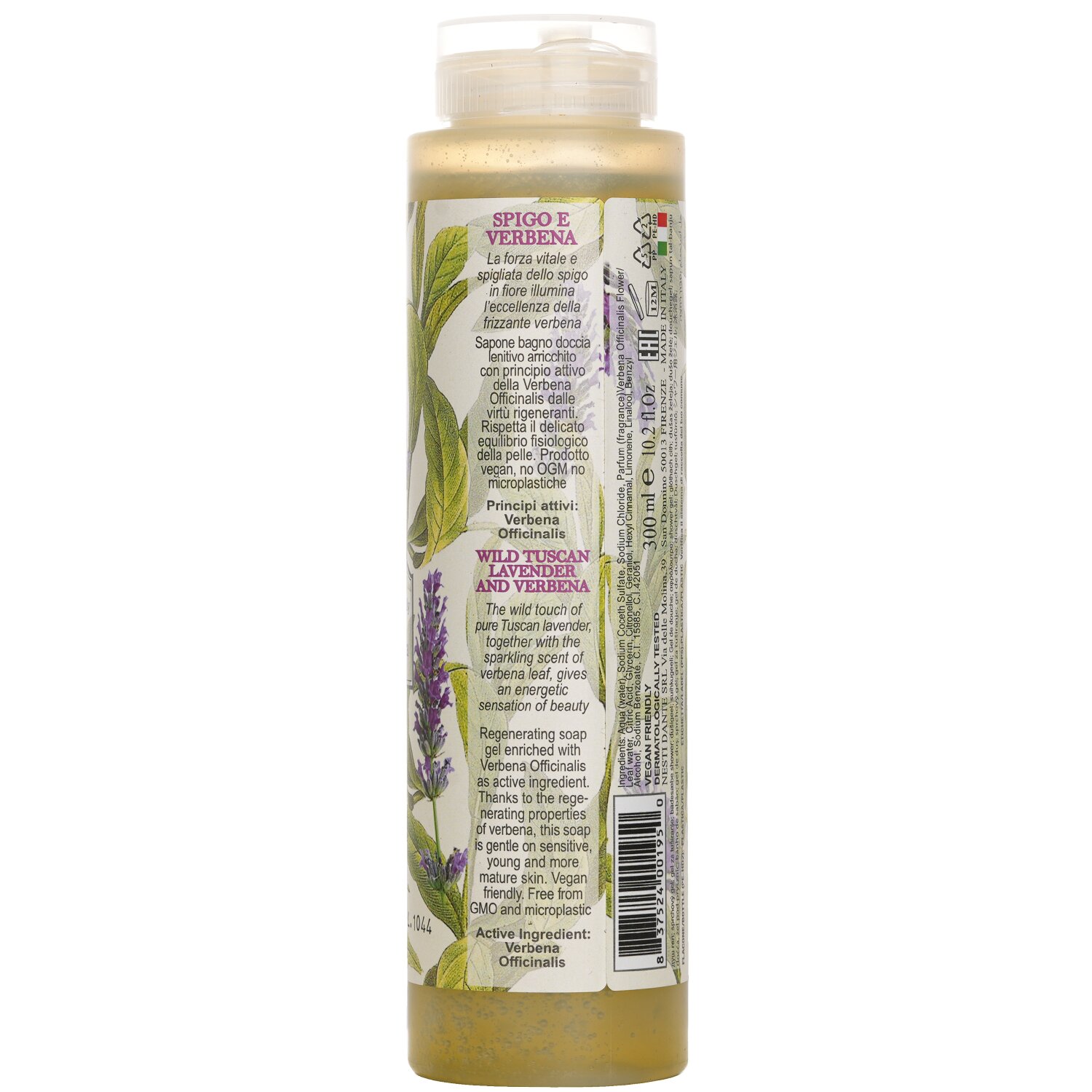 Nesti Dante Romantica Sparkling Shower Gel With Verbena Officinalis - Wild Tuscan Lavender & Verbena 300ml/10.2oz