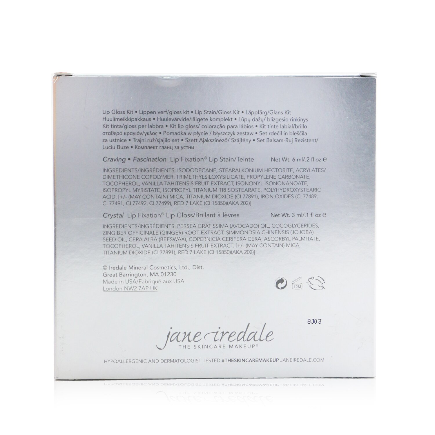 Jane Iredale Kiss & Tell Lip Stain/Gloss Kit 9ml/0.3oz