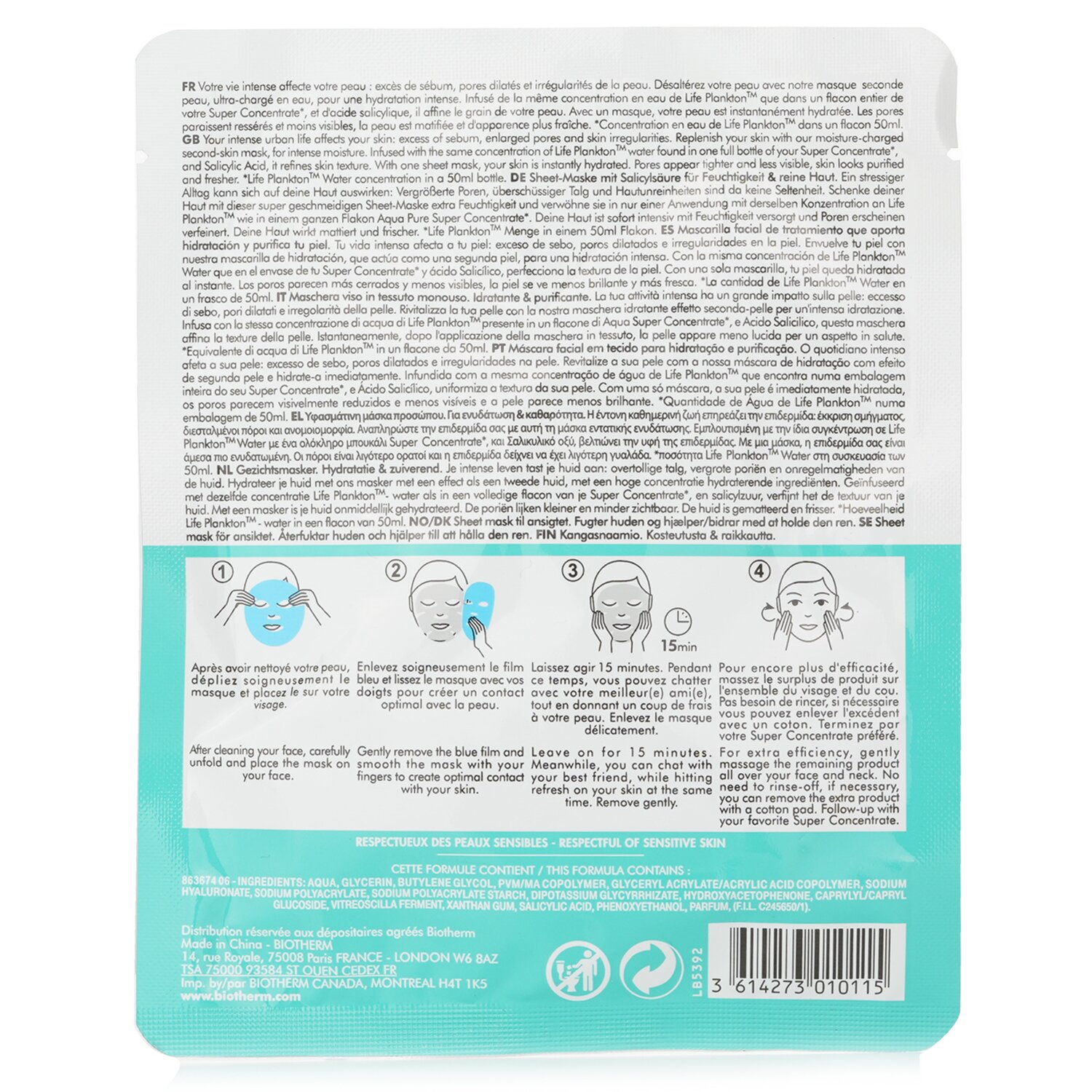 Biotherm Aqua Pure Flash Mascarilla 1sachet
