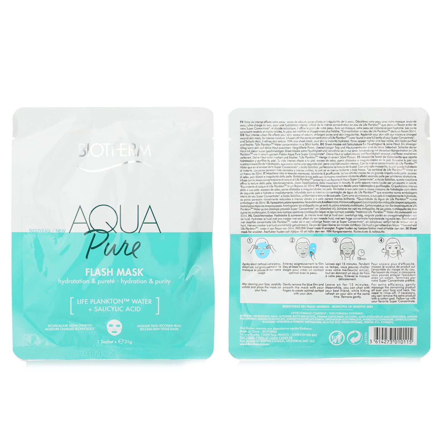 Biotherm Aqua Pure Flash Mascarilla 1sachet