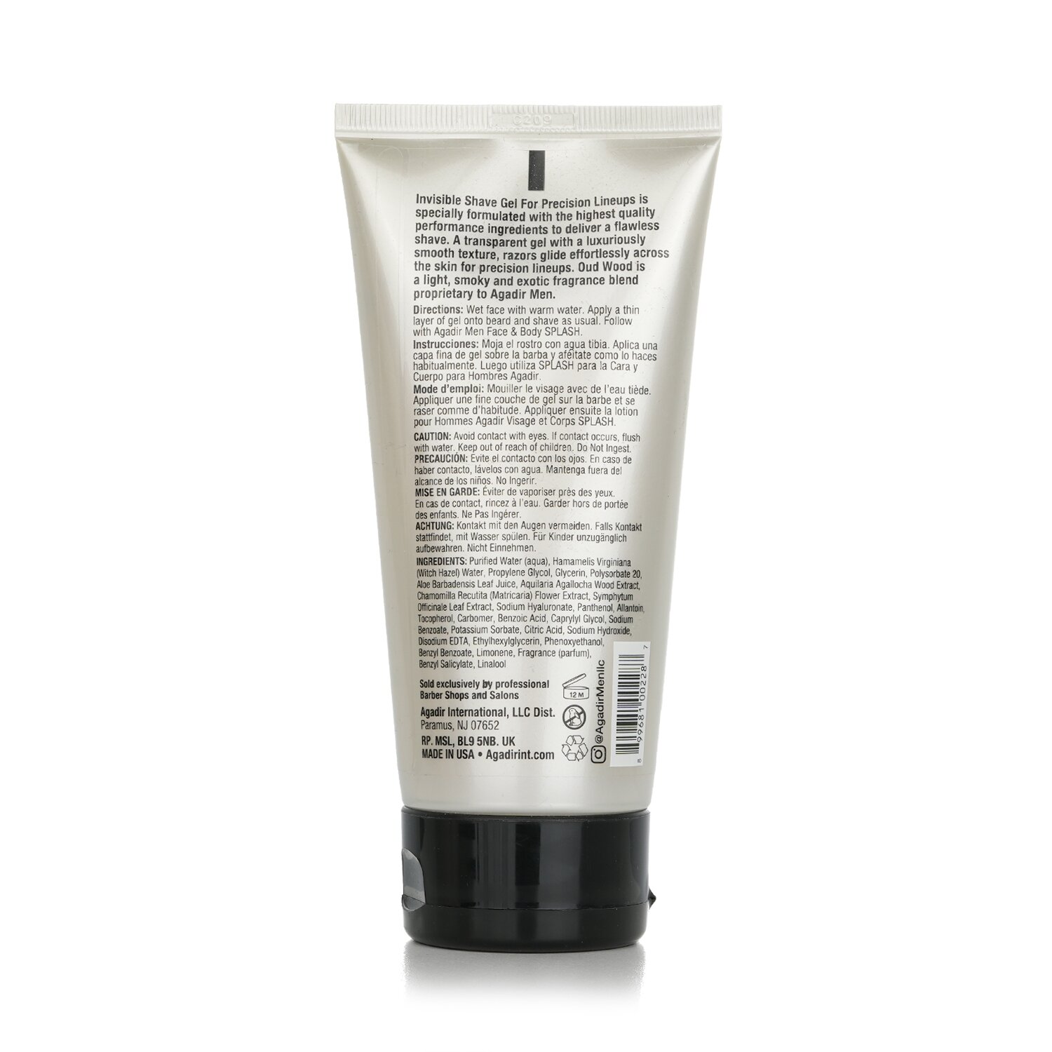 Agadir Argan Oil Agadir Men Invisible Shave Gel - Oud Wood 177ml/6oz