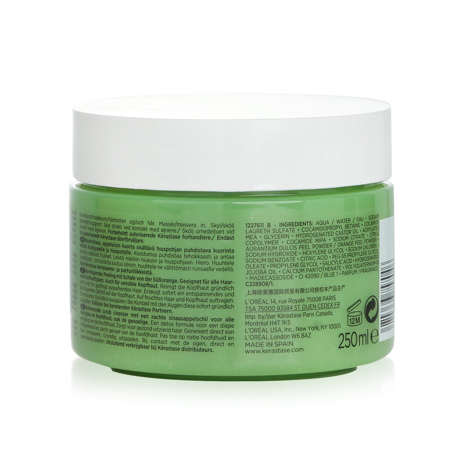Kerastase Fusio-Scrub Scrub Apaisant Soothing Scrub Cleanser with Sweet Orange Peel (For All Types of Hair and Scalp, Even Sensitive) 250ml/8.5oz