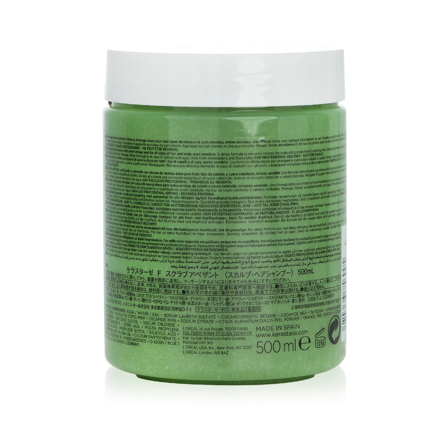 Kerastase Fusio-Scrub Scrub Apaisant Limpiador Exfoliante Calmante con Cáscara de Naranja Dulce (Para Todo Tipo de Cabello y Cuero Cabelludo, Incluso Sensible) 500ml/16.9oz