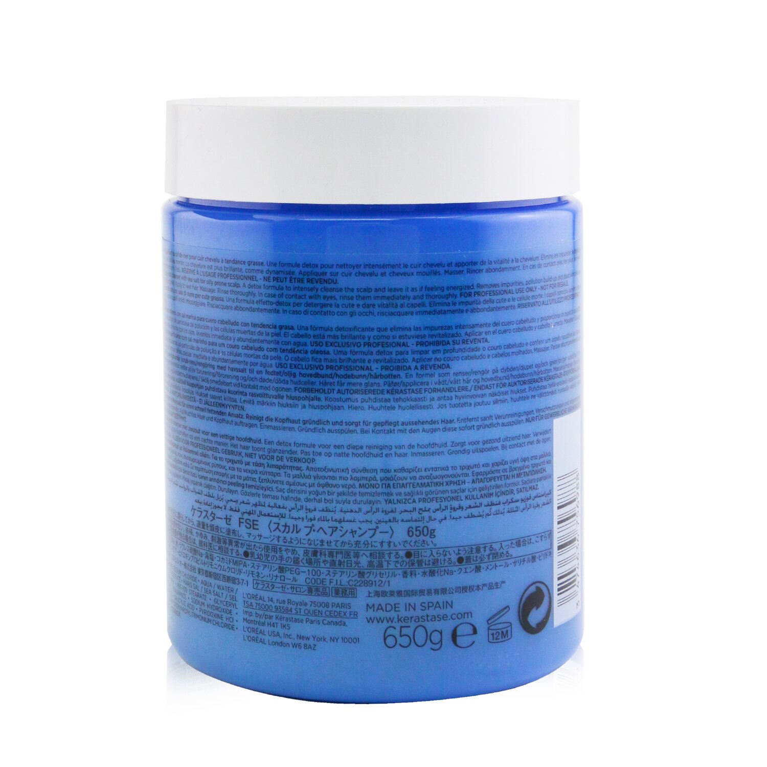 Kerastase Fusio-Scrub Scrub Energisant Intensely Purifying Scrub Cleanser with Sea Salt (Oily Prone Scalp) 500ml/16.9oz