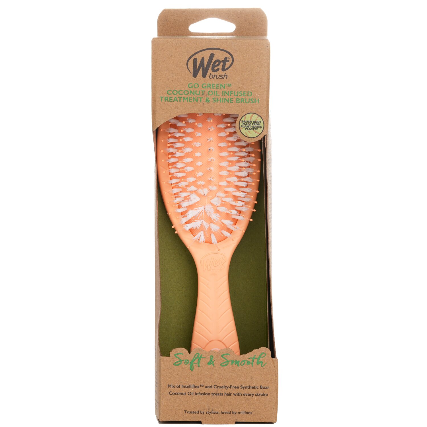 Wet Brush Go Green Щетка с Маслом для Блеска Волос 1pc