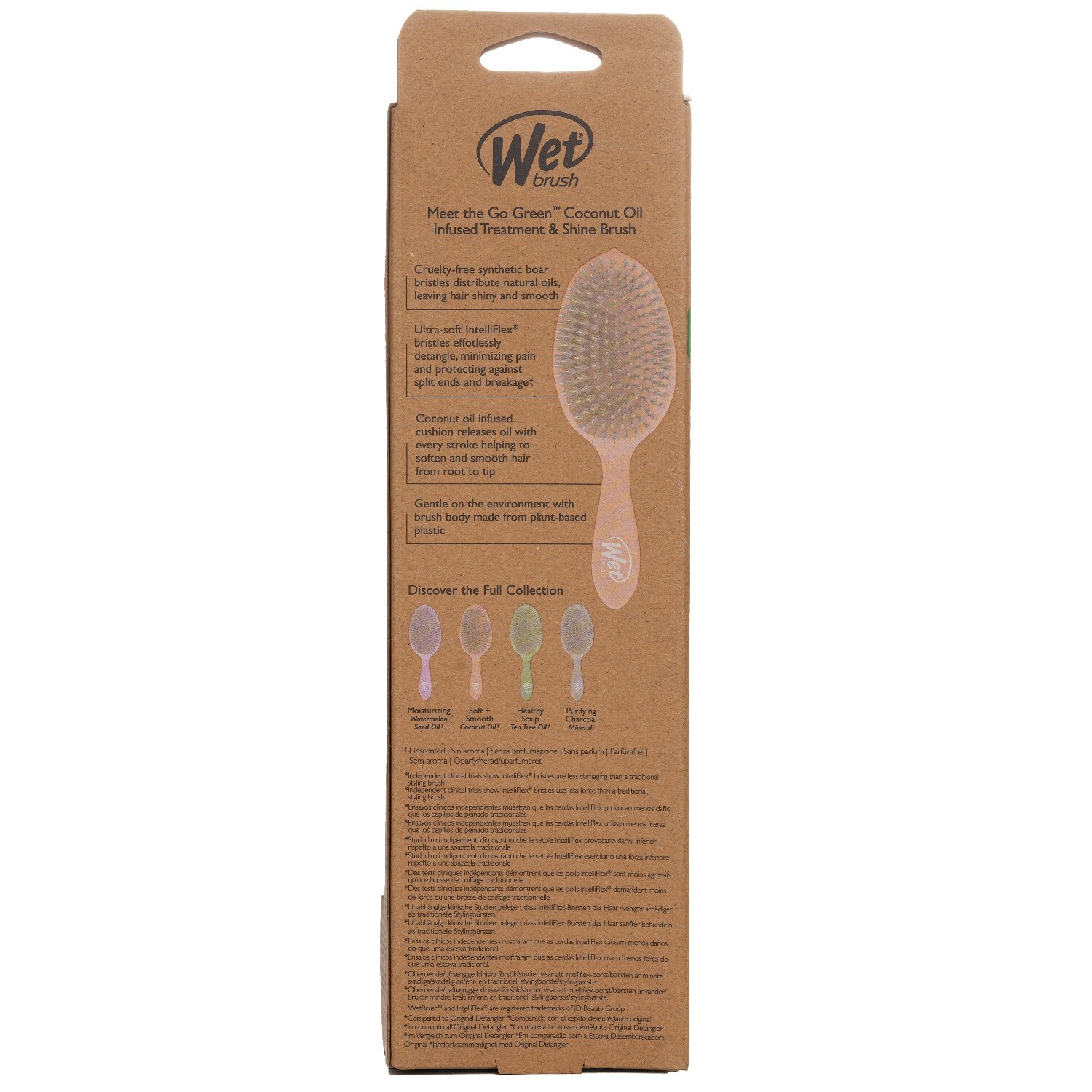 Wet Brush Go Green Щетка с Маслом для Блеска Волос 1pc