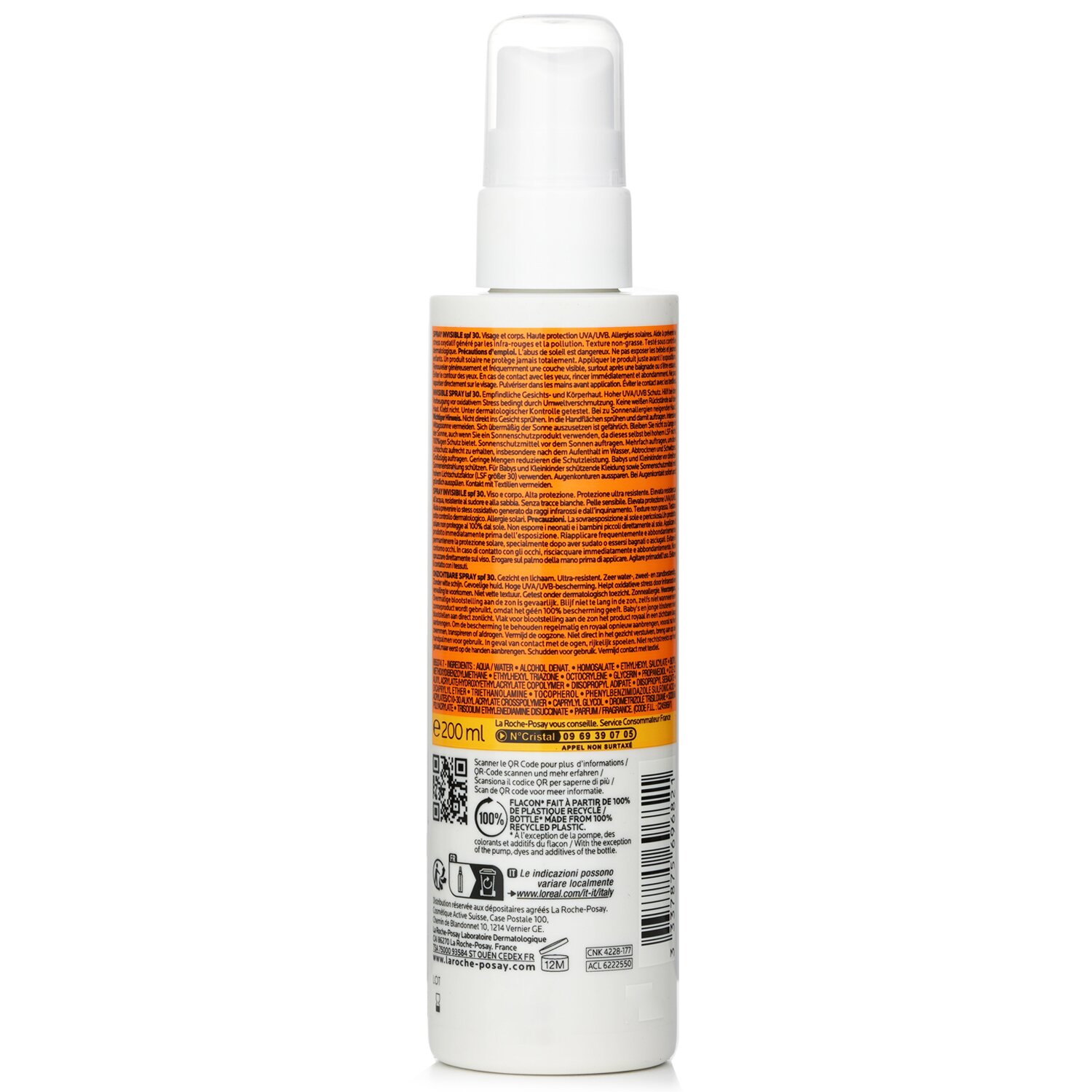 La Roche Posay Anthelios Invisible Spray SPF 30 - Peles Sensíveis 200ml/6.7oz