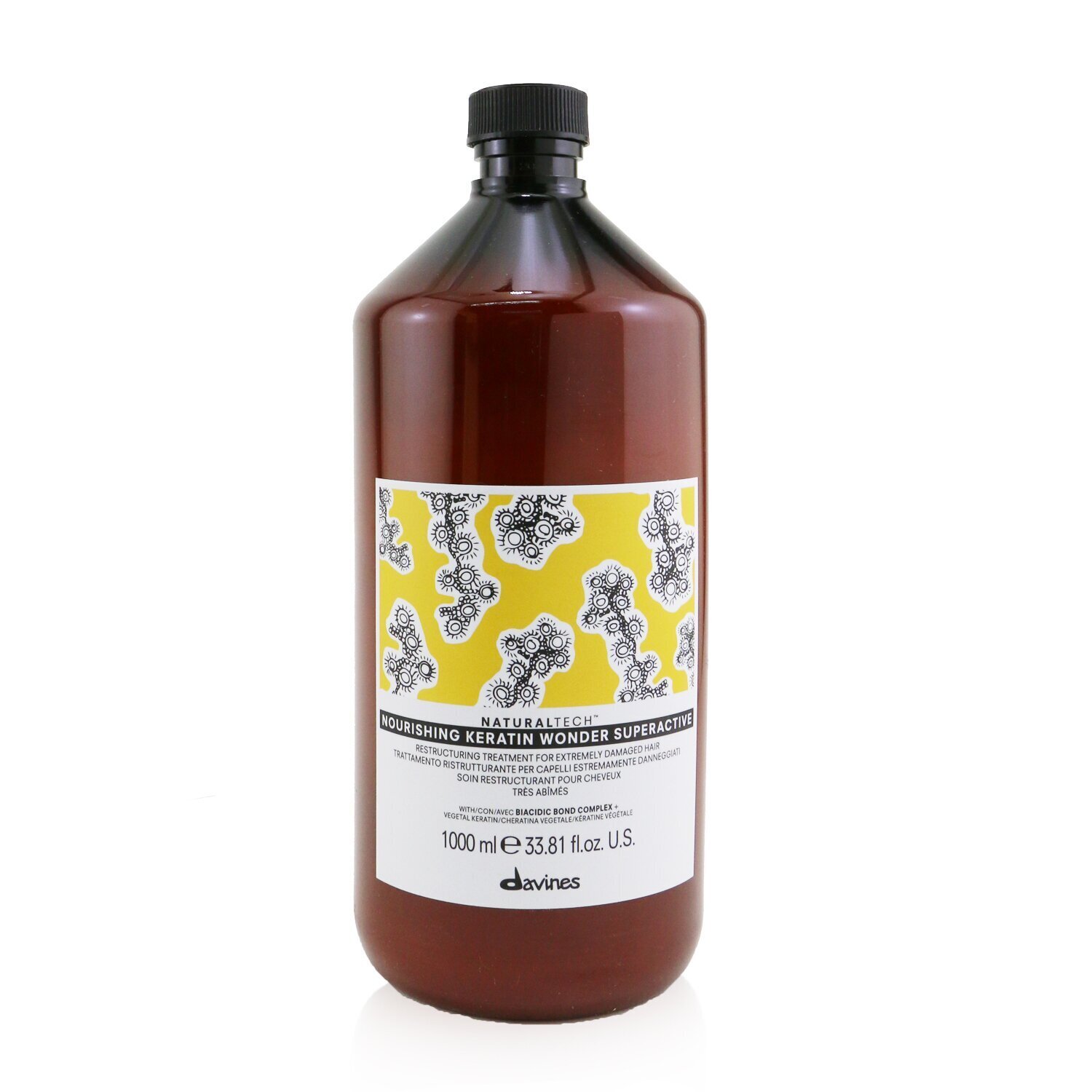 Davines Natural Tech Nourishing Keratin Wonder Superactive (Restructuring Treatment For Extremely Damaged Hair) 1000ml/33.81oz