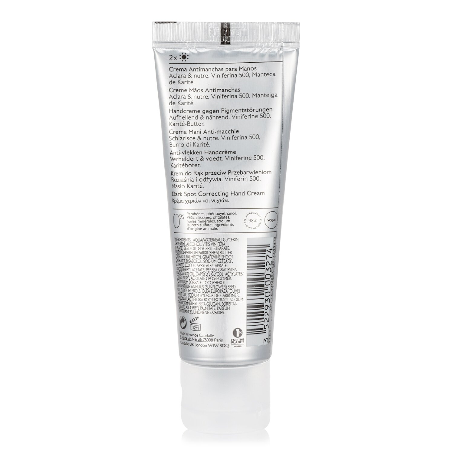 Caudalie Vinoperfect Krem do rąk korygujący przebarwienia 50ml/1.6oz