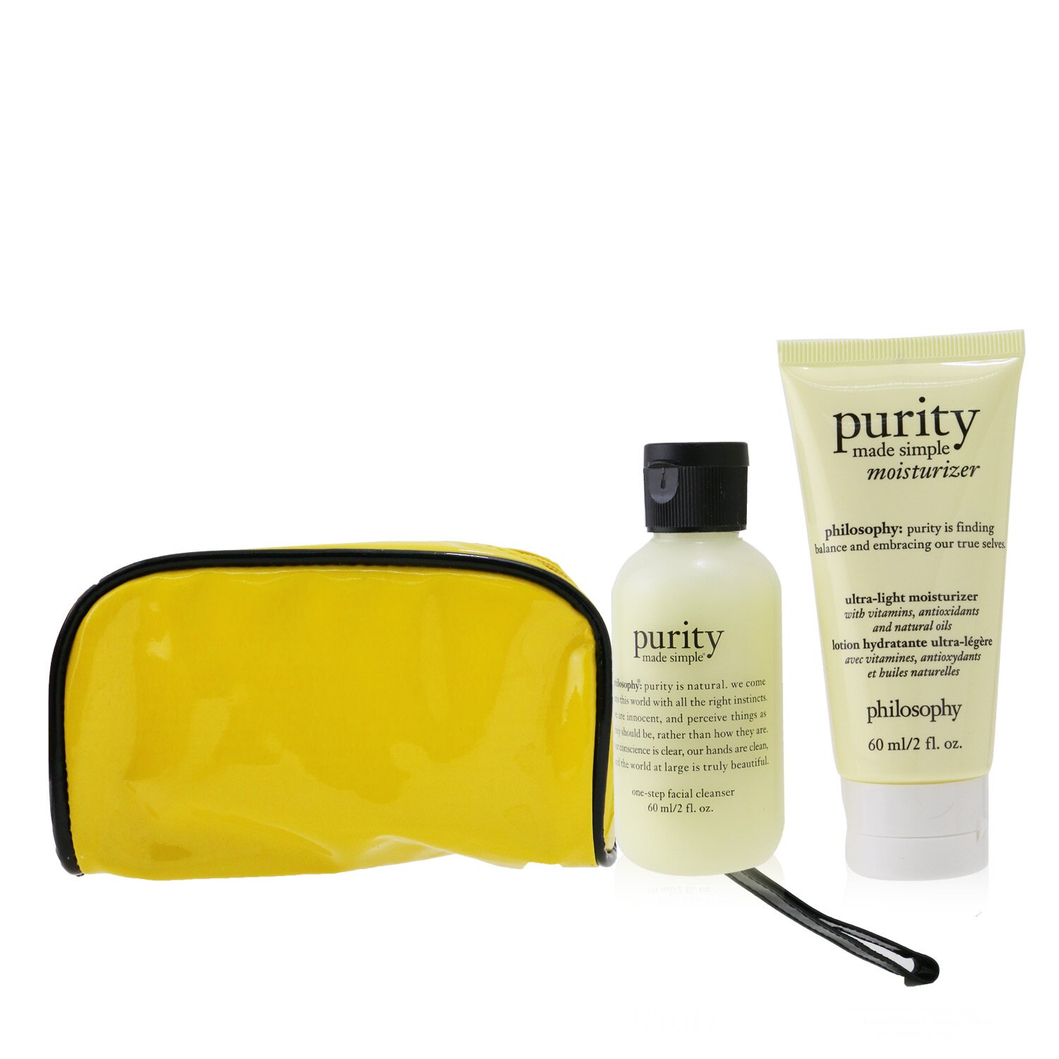 Philosophy Set de Regalo de 2-Piezas: Limpiador Facial de Un Paso 60ml + Hidratante Ultra Ligero 60ml 2pcs+1pouch