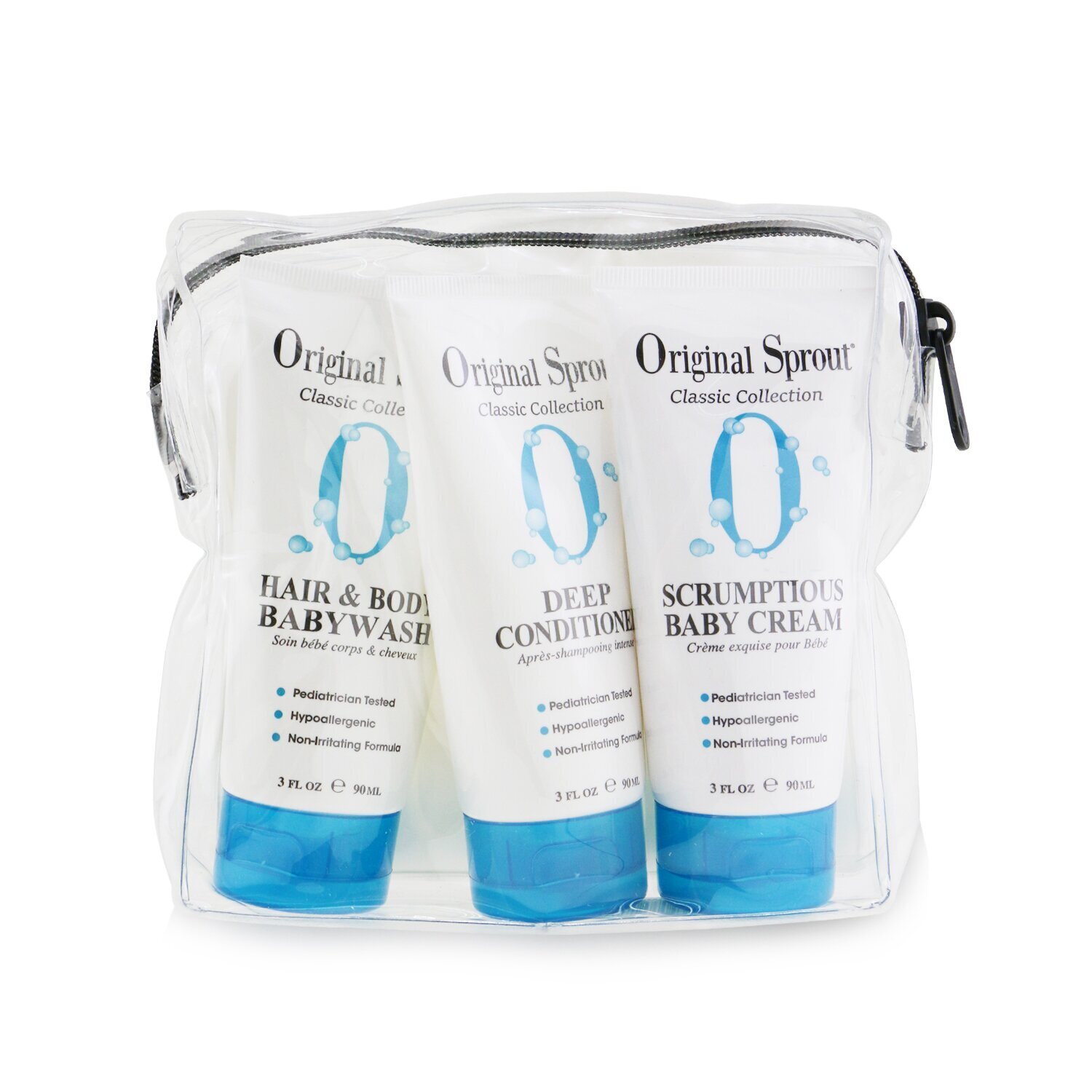 Original Sprout Classic Collection Travel Trio: Conditioner 90ml + BabyWash 90ml + Baby Cream 90ml 3x90ml/3oz