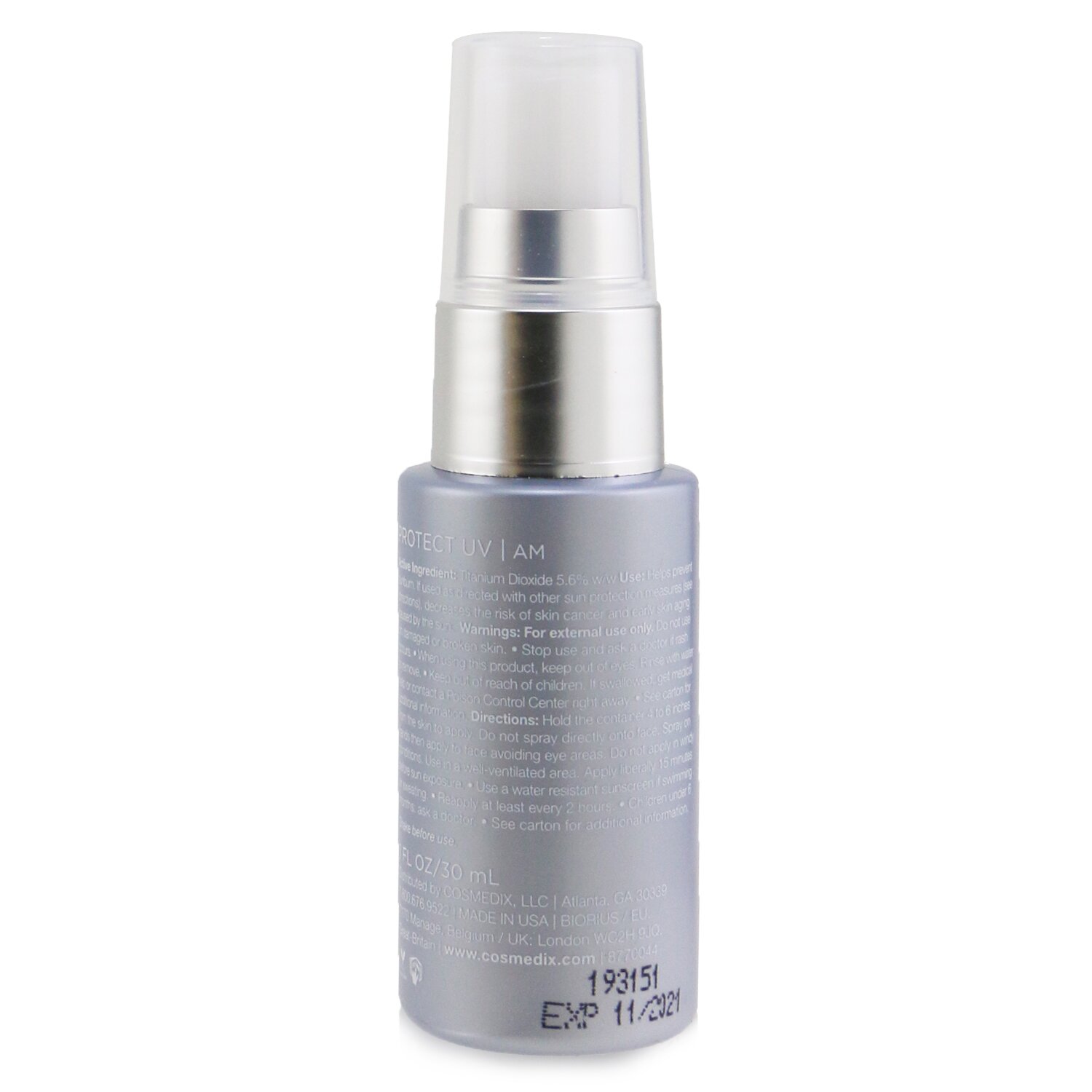 CosMedix Protect UV Broad Spectrum SPF 30 Moisturizing Spray 30ml/1oz