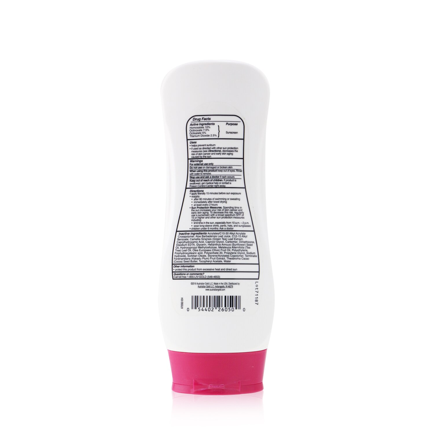 Australian Gold Lotion Sunscreen Broad Spectrum SPF 50 - For Baby (Exp. Date: 01/2021) 237ml/8oz