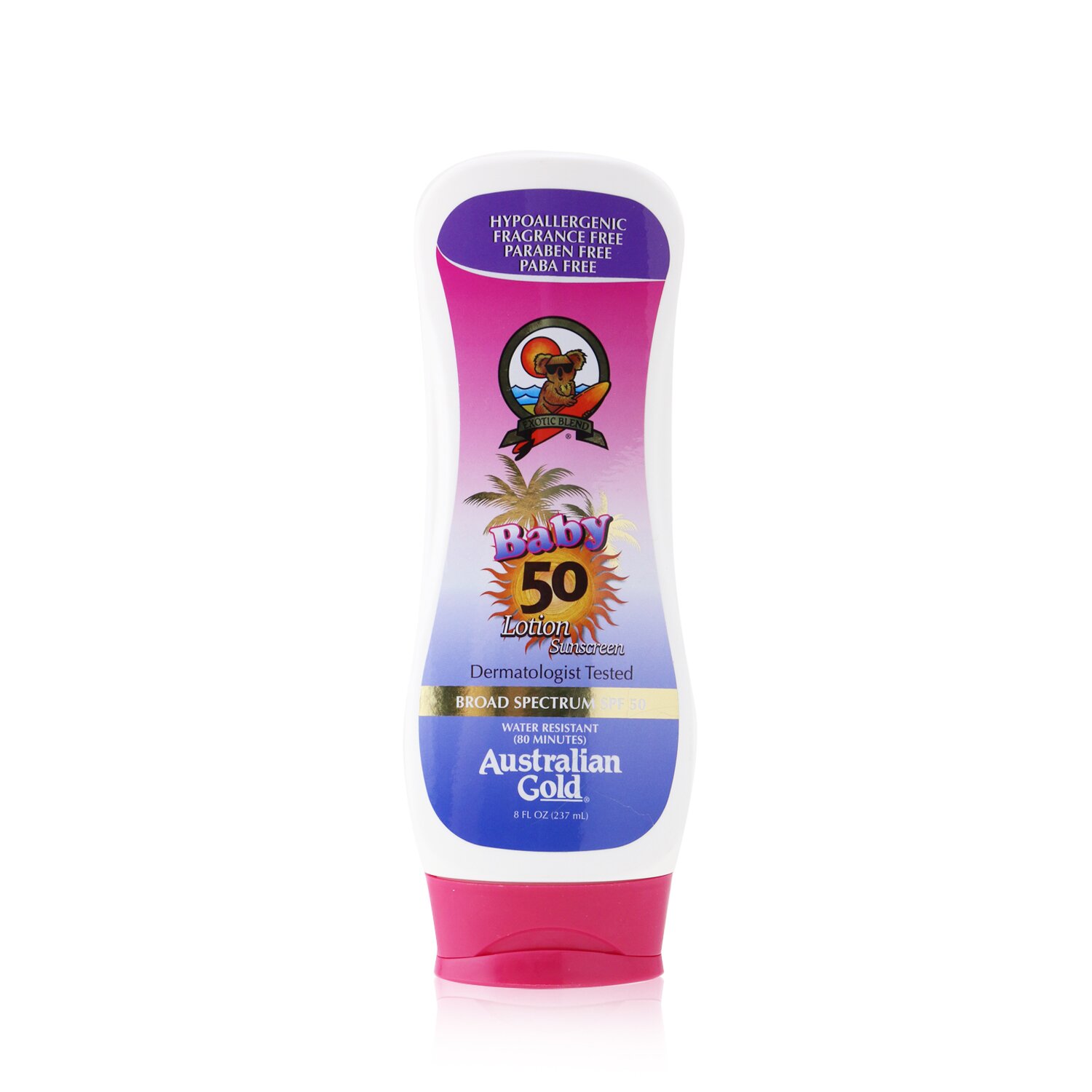 Australian Gold Lotion Sunscreen Broad Spectrum SPF 50 - For Baby (Exp. Date: 01/2021) 237ml/8oz