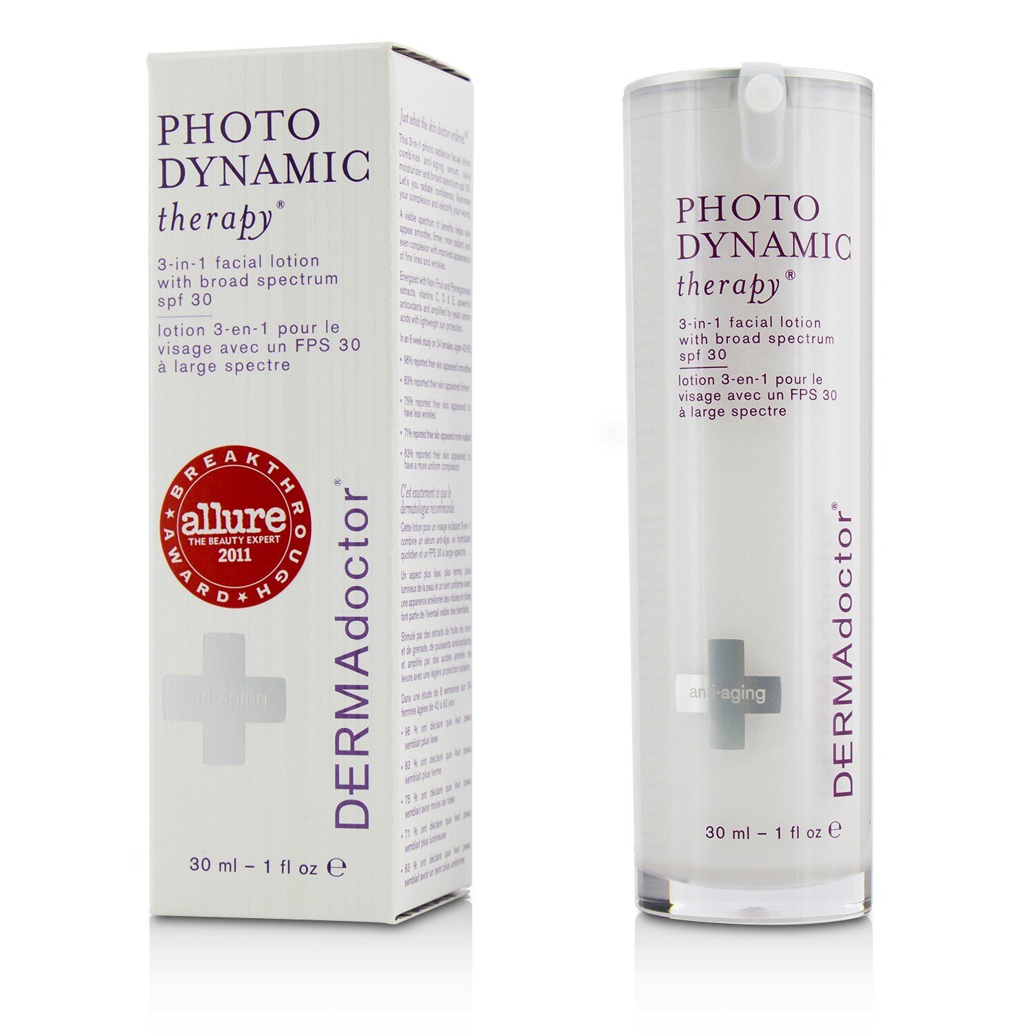 DERMAdoctor Photodynamic Therapy 3-In-1 Facial Lotion SPF 30 (Exp. Date: 09/2020) 30ml/1oz