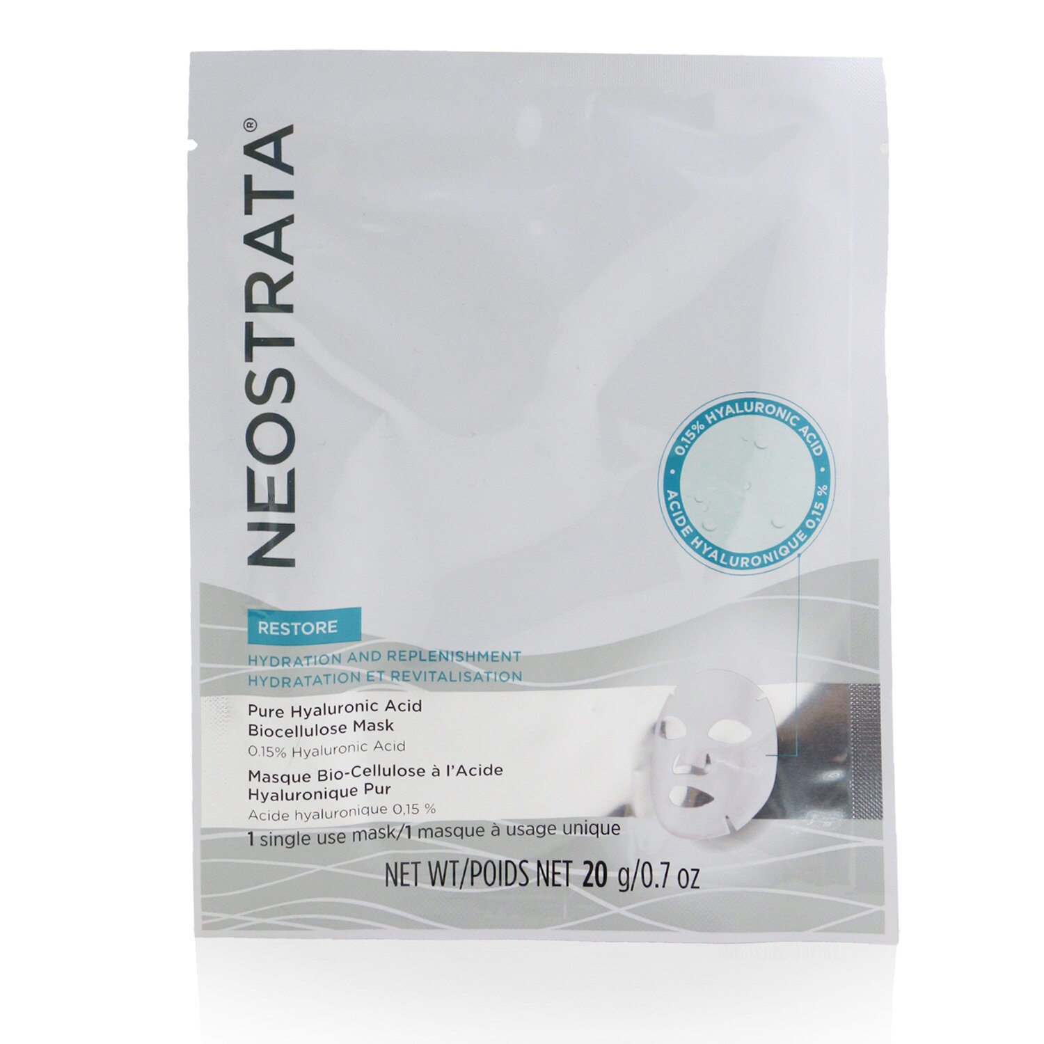 Neostrata Restore - Pure Hyaluronic Acid Biocellulose Mask 20g/0.7oz