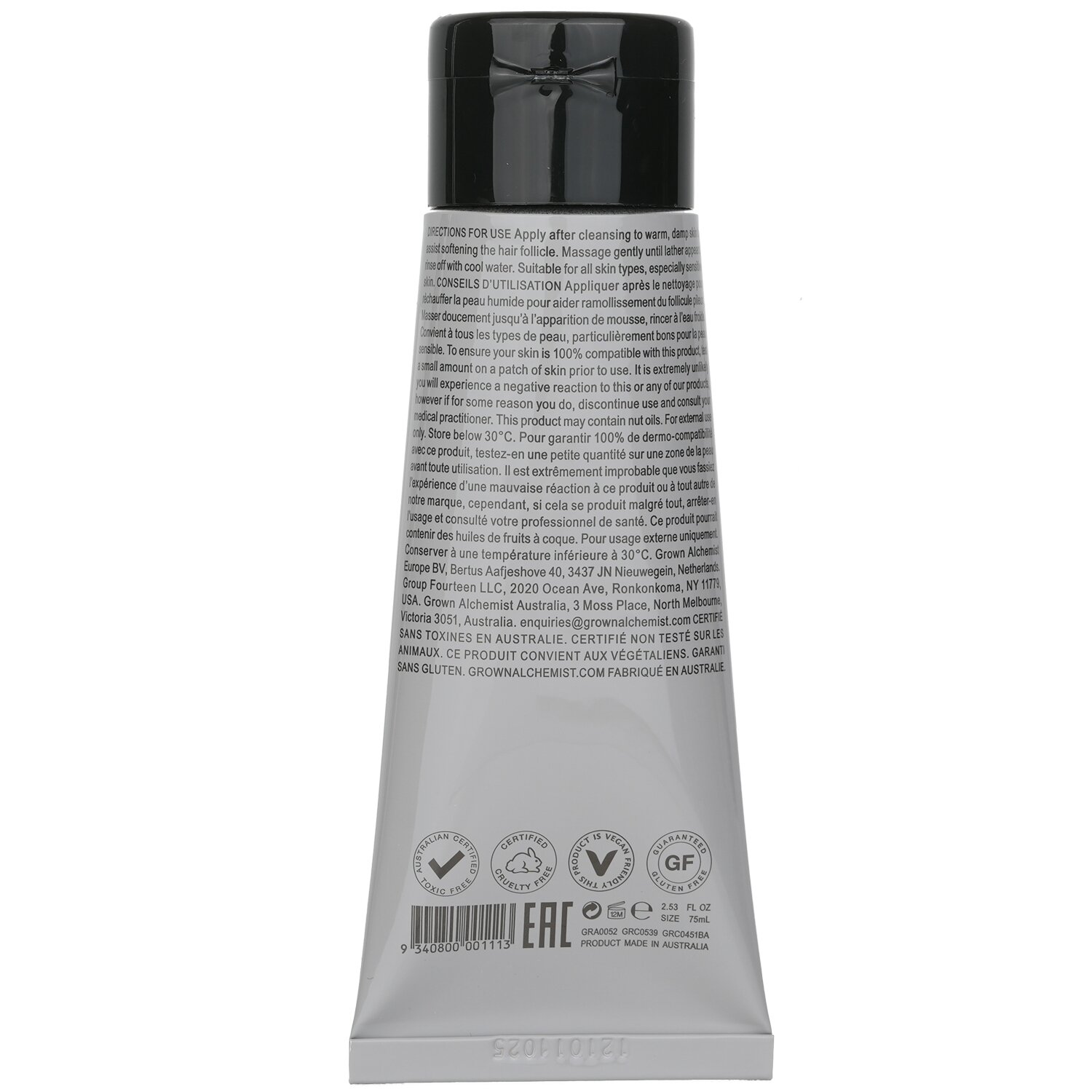 Grown Alchemist Shaving Gel With Sandalwood & Sage 75ml/2.53oz