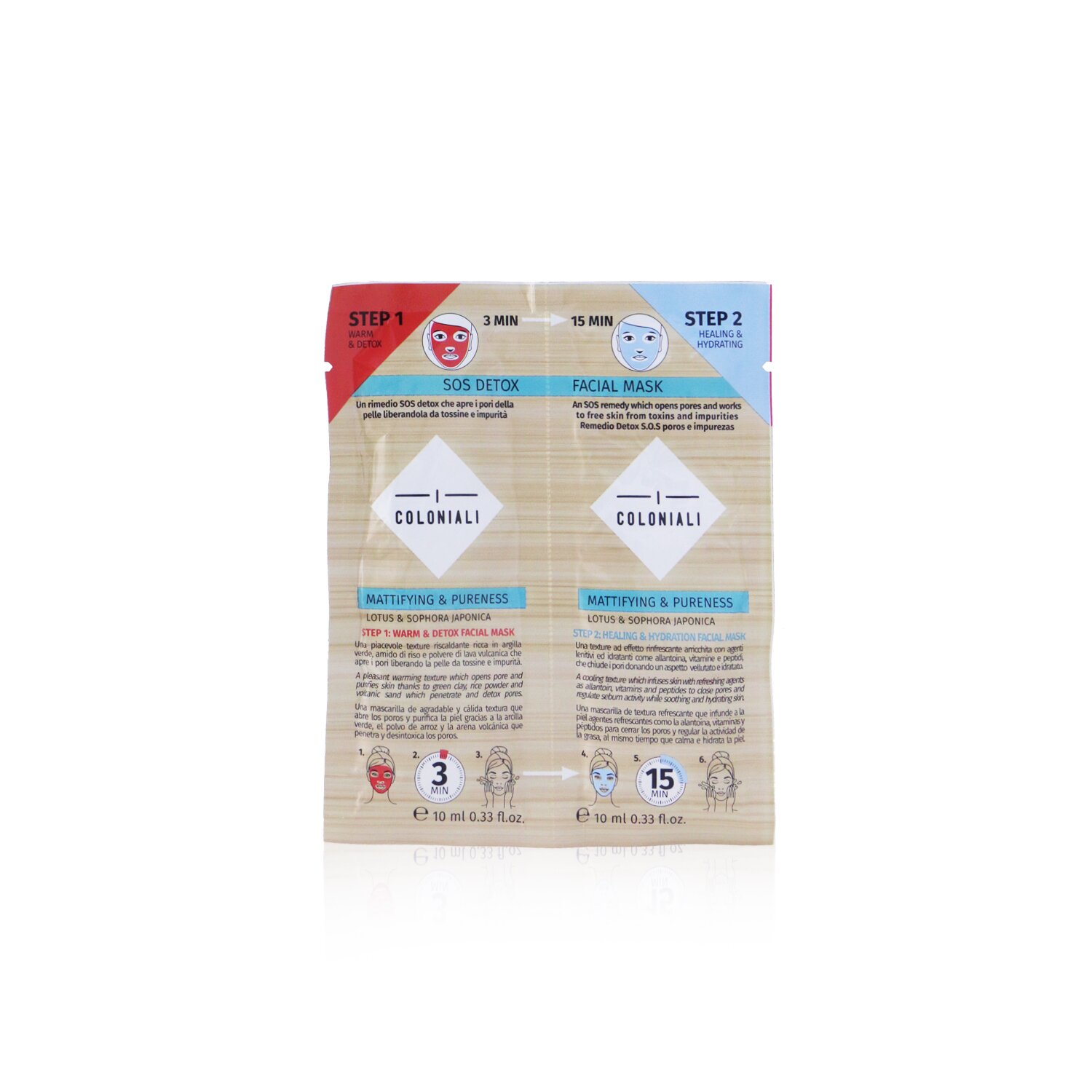 I Coloniali Mattifying & Pureness - SOS Detox Facial Mask Set 2x10ml/0.33oz
