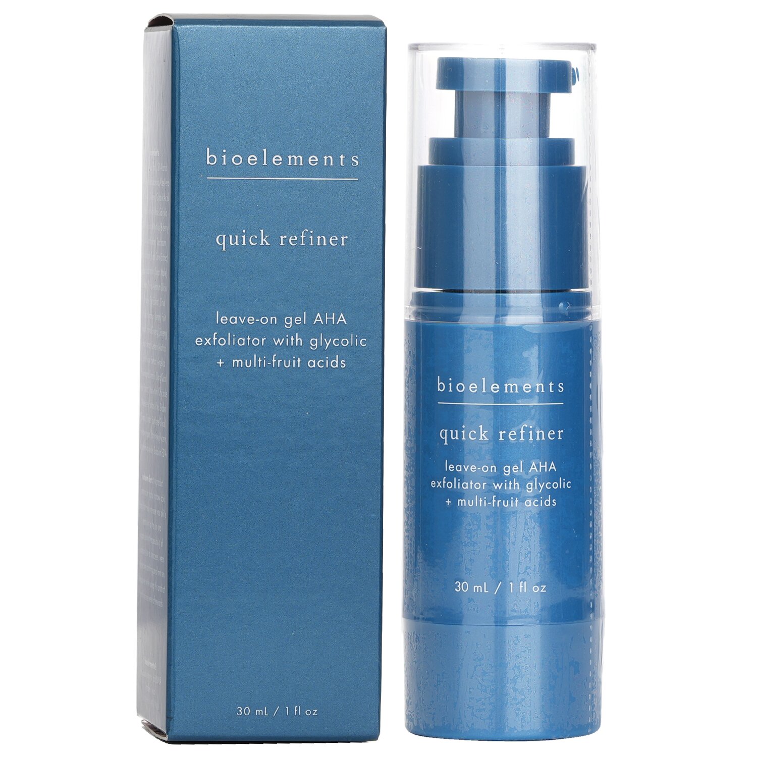 Bioelements Quick Refiner - Leave-On Gel AHA Exfoliator with Glycolic + Multi-Fruit Acids - For All Skin Types, Except Sensitive 30ml/1oz