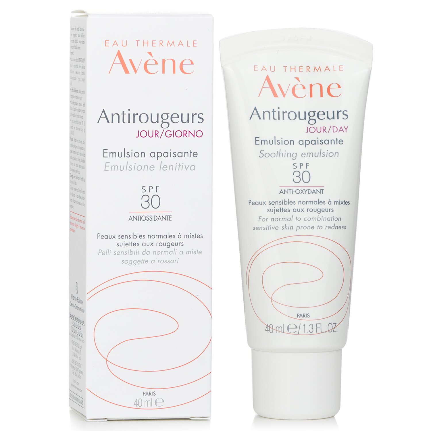 Avene Antirougeurs Emulsja Łagodząca na DZIEŃ SPF 30 - Skóra normalna i mieszana, wrażliwa, skłonna do zaczerwienień 40ml/1.3oz