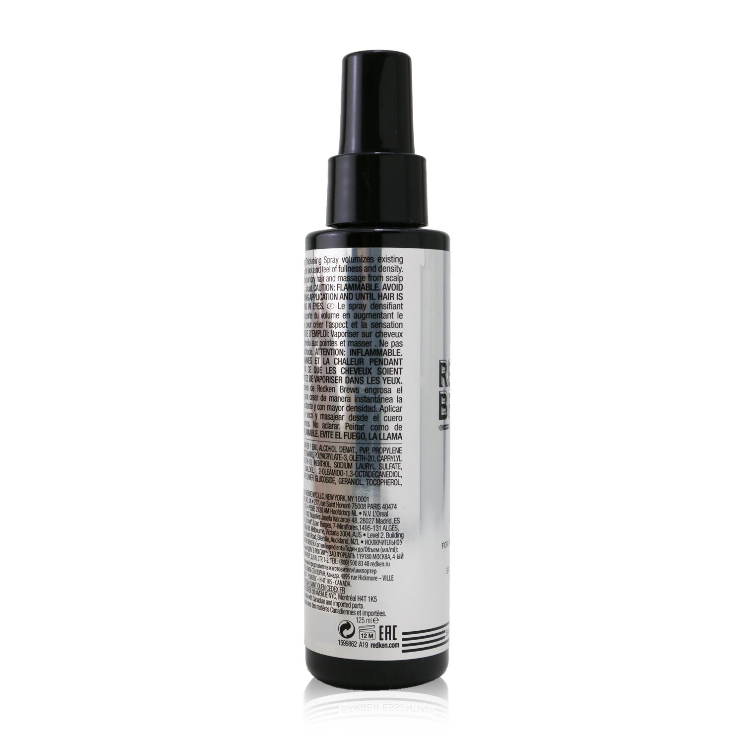 Redken Brews Instant Thickening Spray (For Thicker, Fuller-Looking Hair , Instantly) 125ml/4.2oz