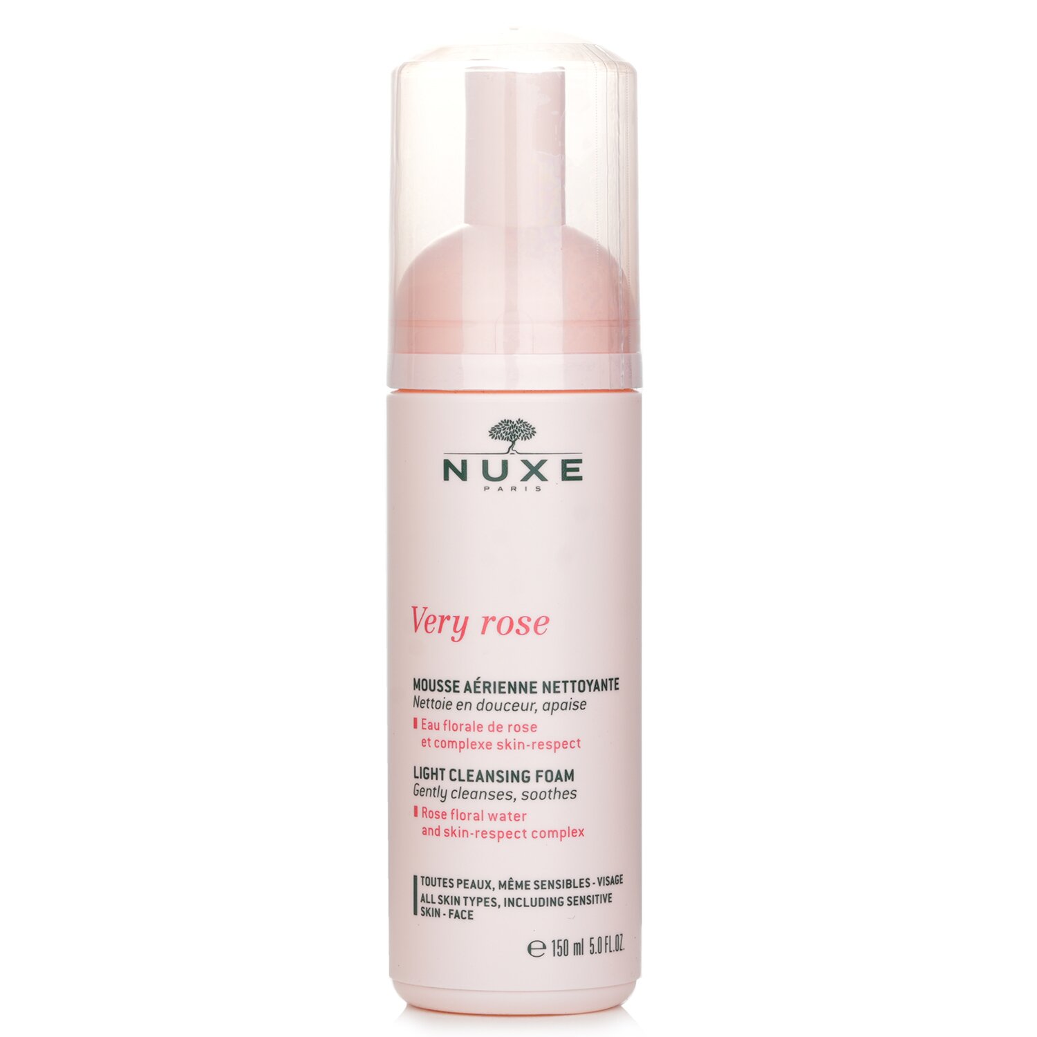 Nuxe Bardzo różowa lekka pianka oczyszczająca - do wszystkich rodzajów skóry 150ml/5oz