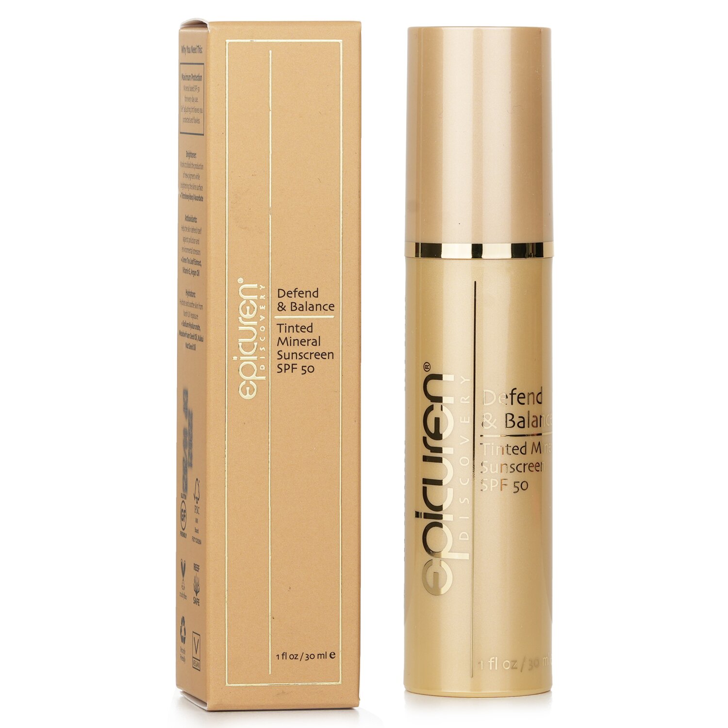 Epicuren Defend & Balance Tinted Mineral Sunscreen SPF 50 30ml/1oz