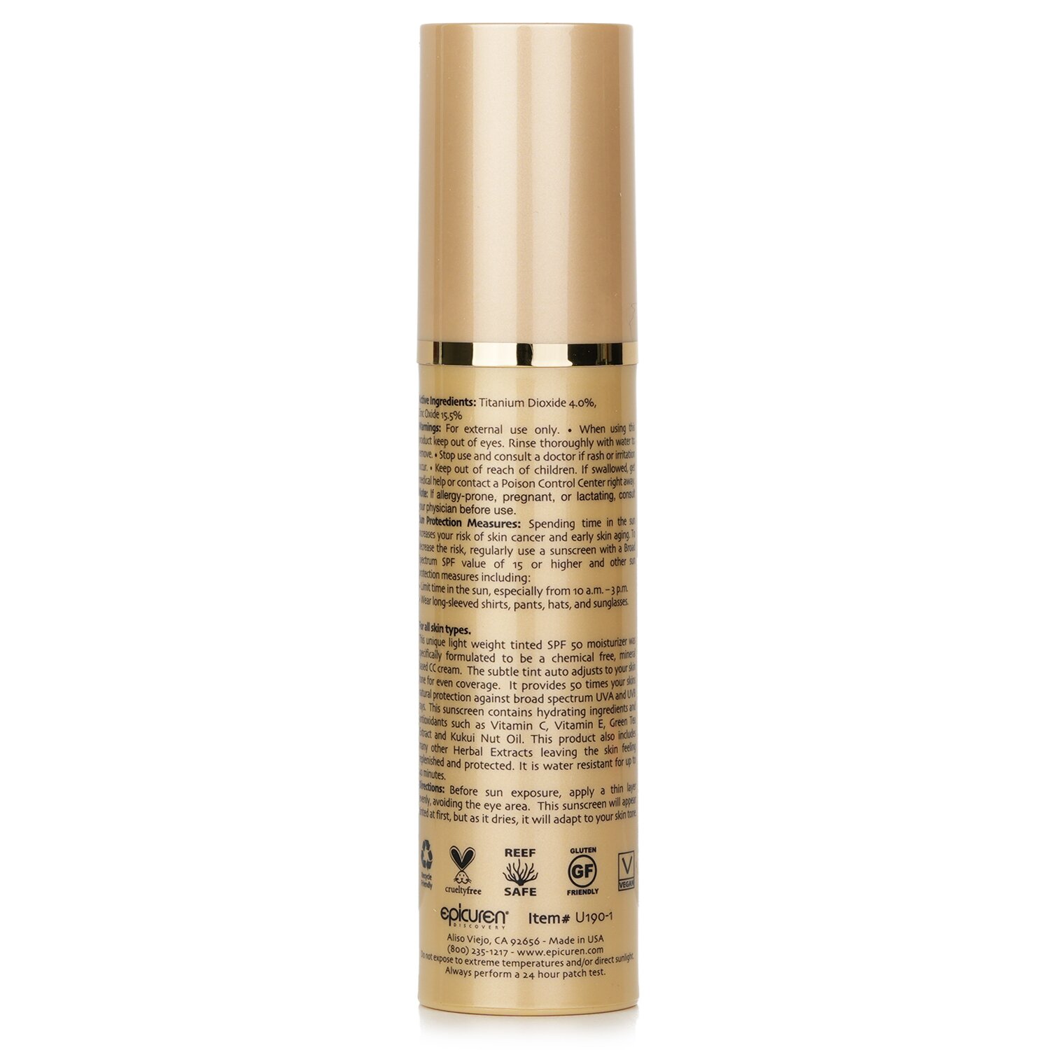 Epicuren Defend & Balance Tinted Mineral Sunscreen SPF 50 30ml/1oz