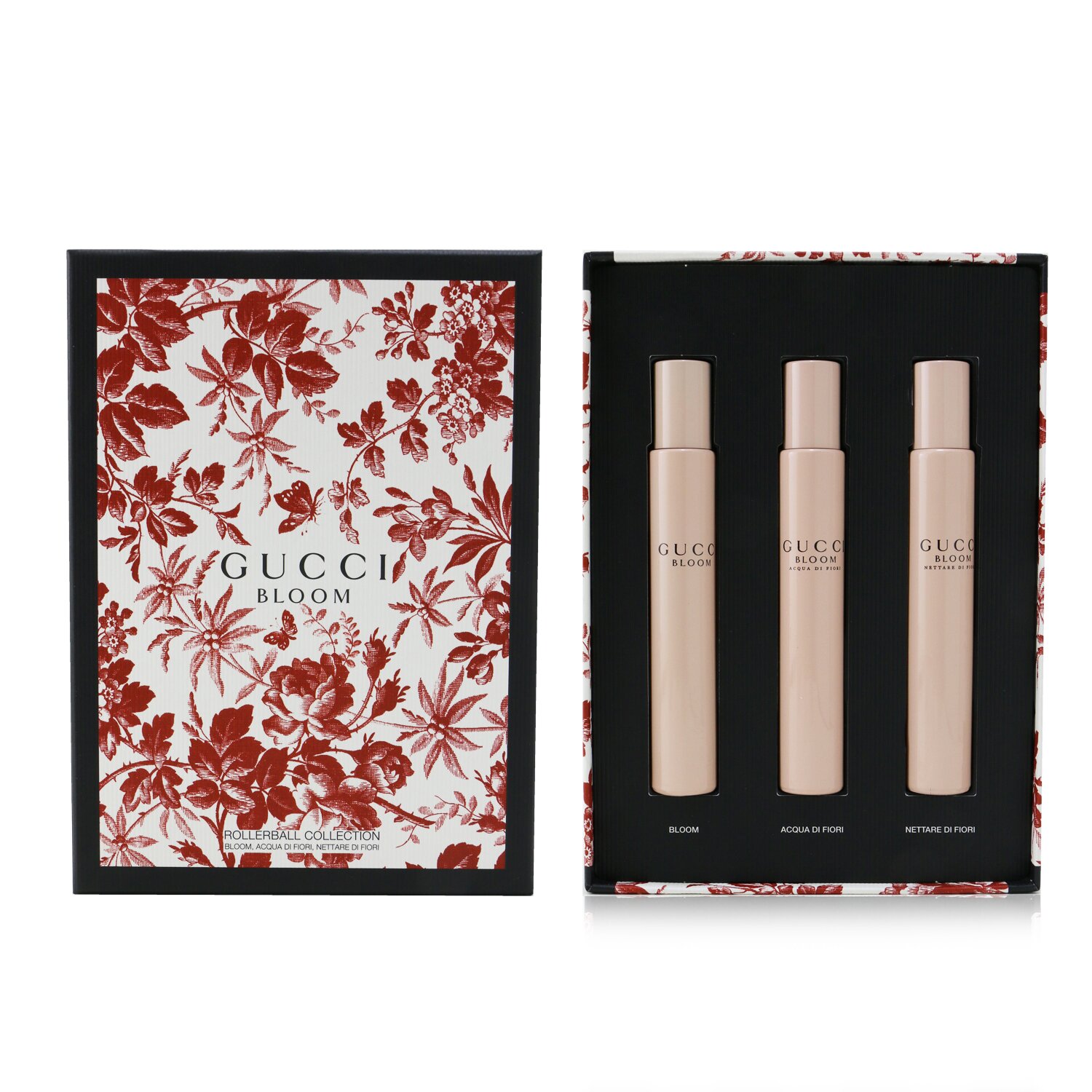 Gucci Bloom Rollerball Coffret: Bloom EDP + Bloom Acqua Di Fiori EDT + Bloom Nettare Di Fiori EDP 3x7.4ml/0.25oz