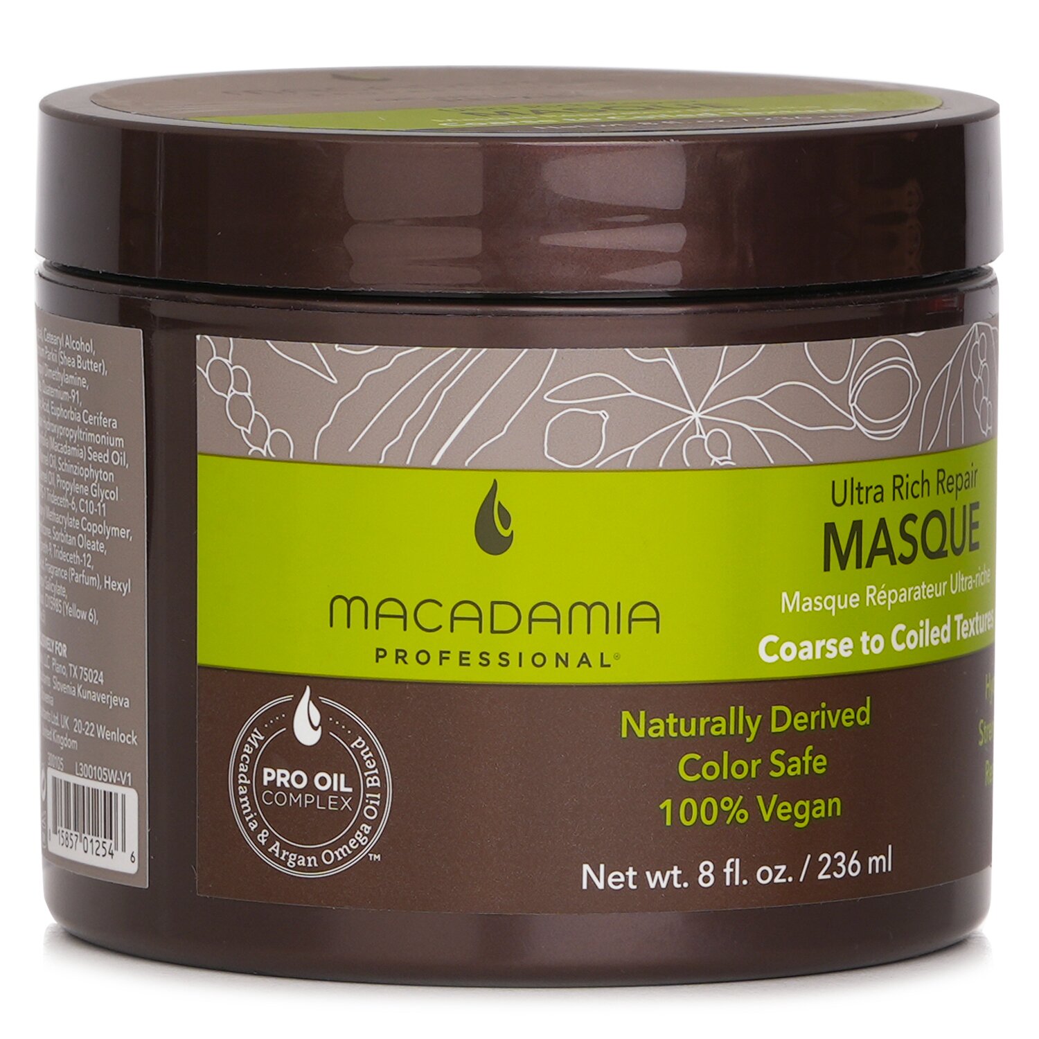 Macadamia Natural Oil Professional Ultra Rich Repair Masque (Coarse to Coiled Textures) 236ml/8oz