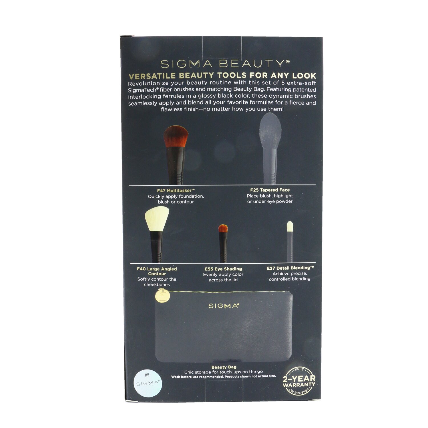 Sigma Beauty Set de Brochas Multitarea 5pcs+1bag