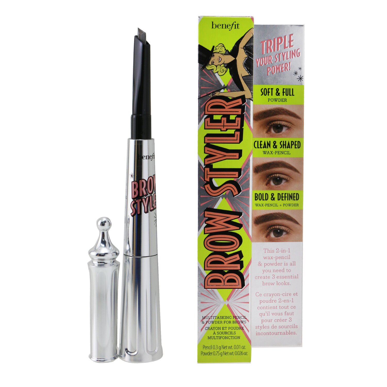 Benefit Brow Styler Multitasking Pencil & Powder For Brows 1.05g/0.036oz