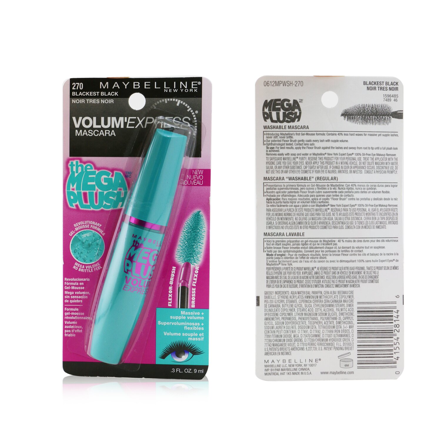 Maybelline Volum' Express The Mega Plush Mascara 9ml/0.3oz