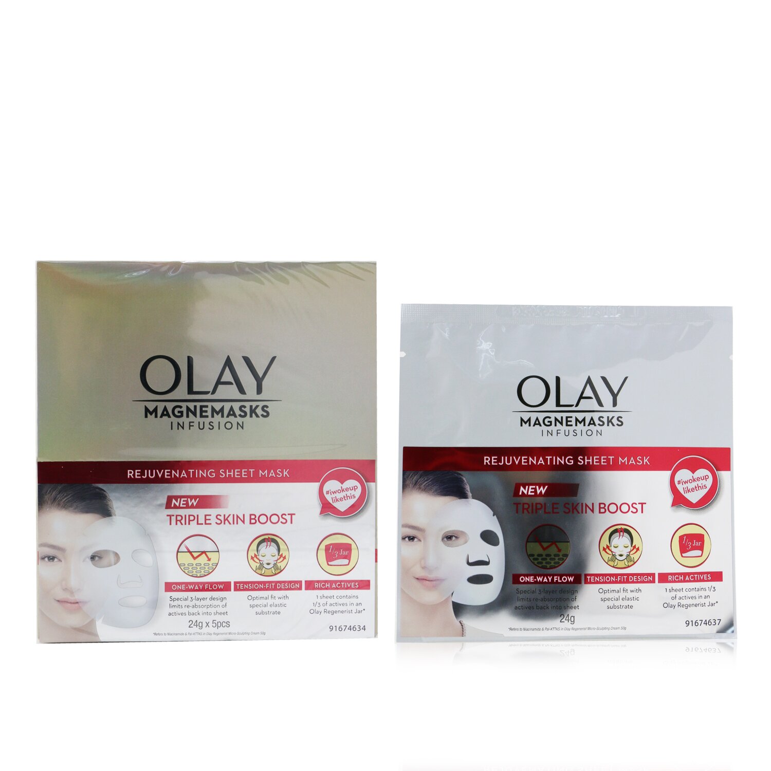 Olay Magnemasks Infusion Rejuvenating Sheet Mask 5pcs