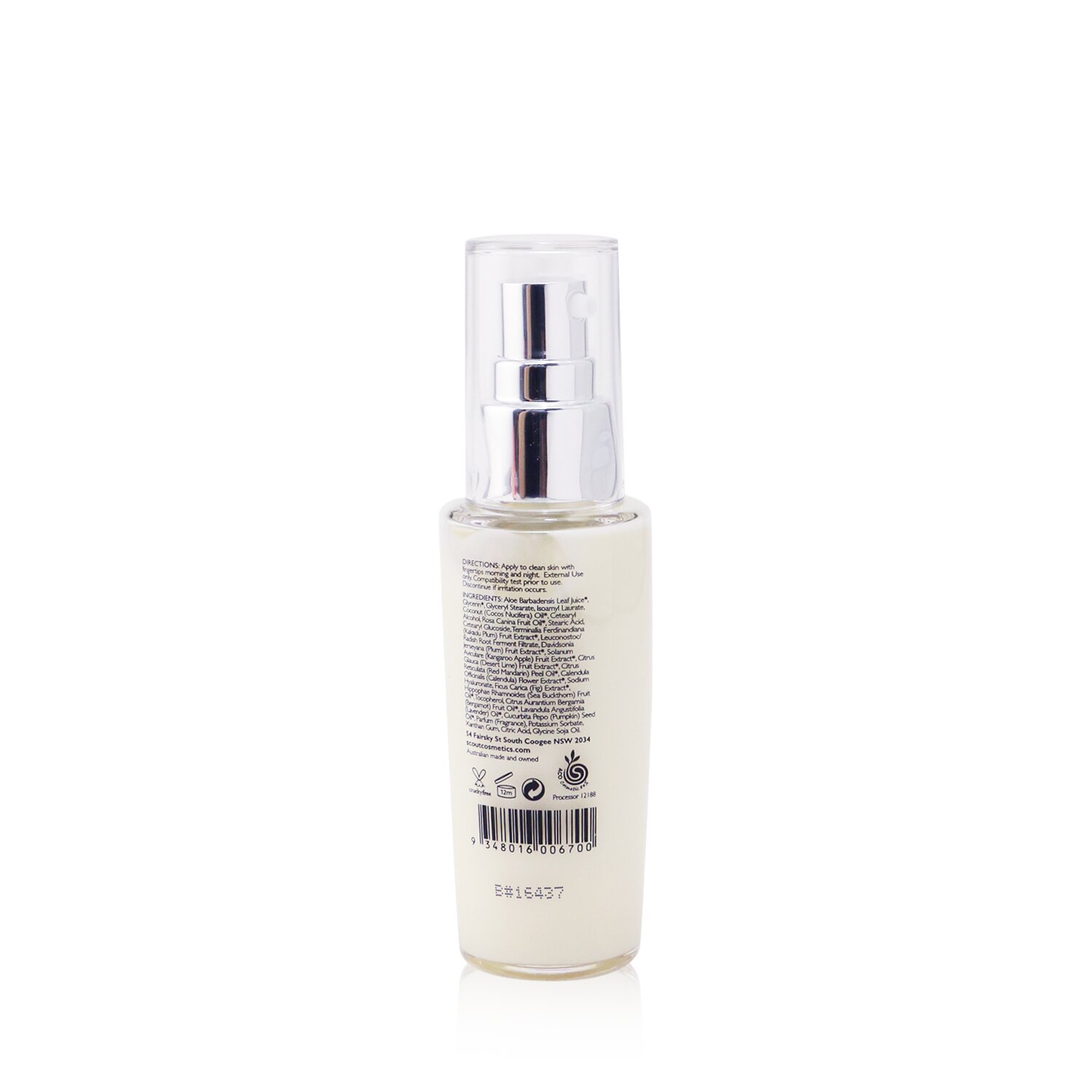 SCOUT Cosmetics Balance & Replenish Light Moisturiser with Calendula, Red Mandarin & Pumpkin (Exp. Date 01/2021) 50ml/1.7oz