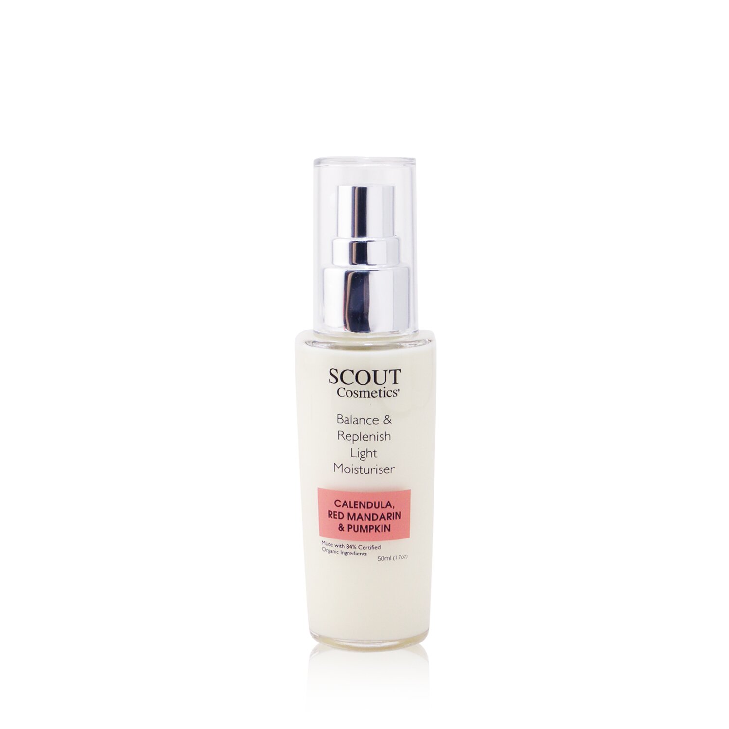 SCOUT Cosmetics Balance & Replenish Light Moisturiser with Calendula, Red Mandarin & Pumpkin (Exp. Date 01/2021) 50ml/1.7oz