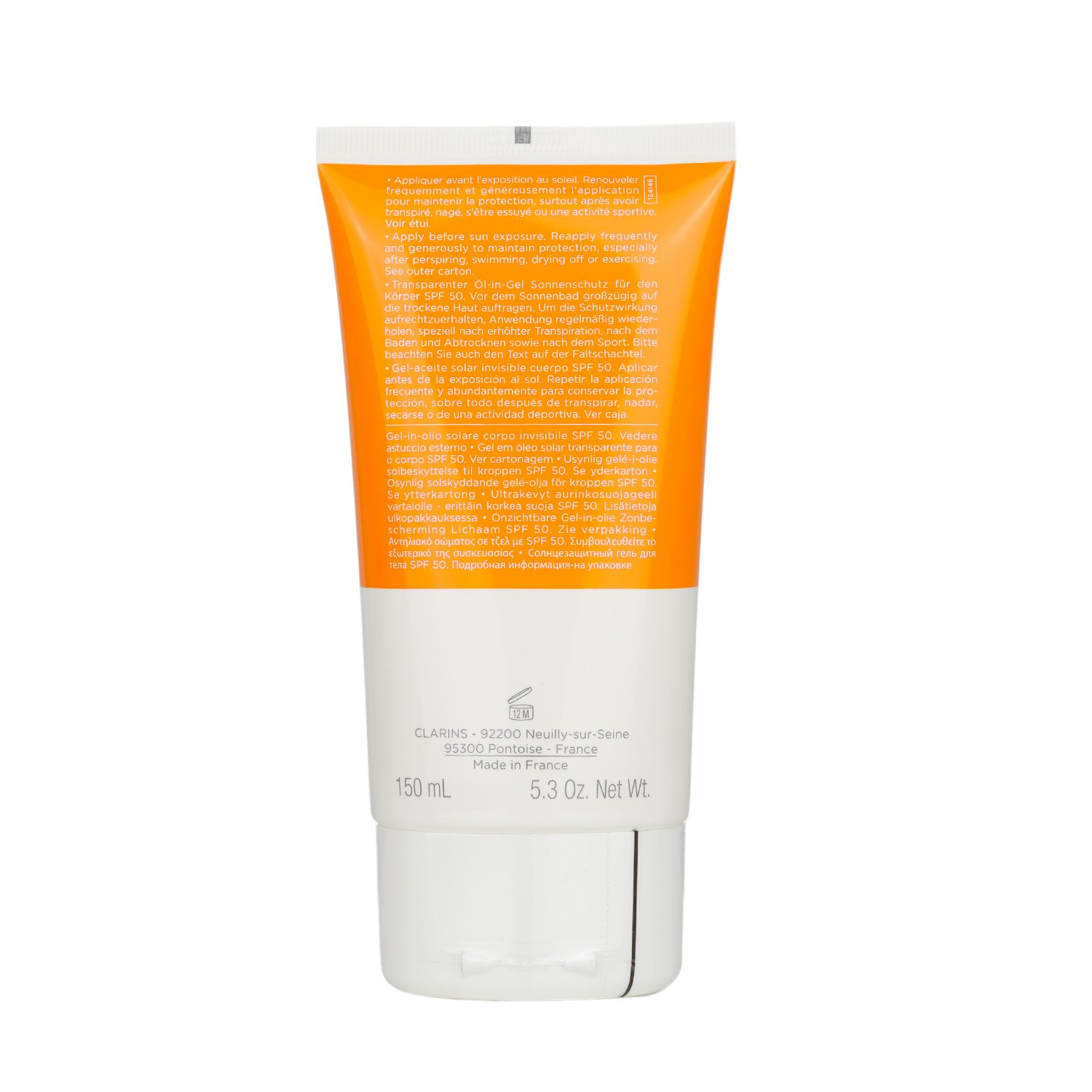 Clarins Invisible Sun Care Gel-To-Oil For Body SPF 50 - For Wet or Dry Skin 150ml/5.3oz
