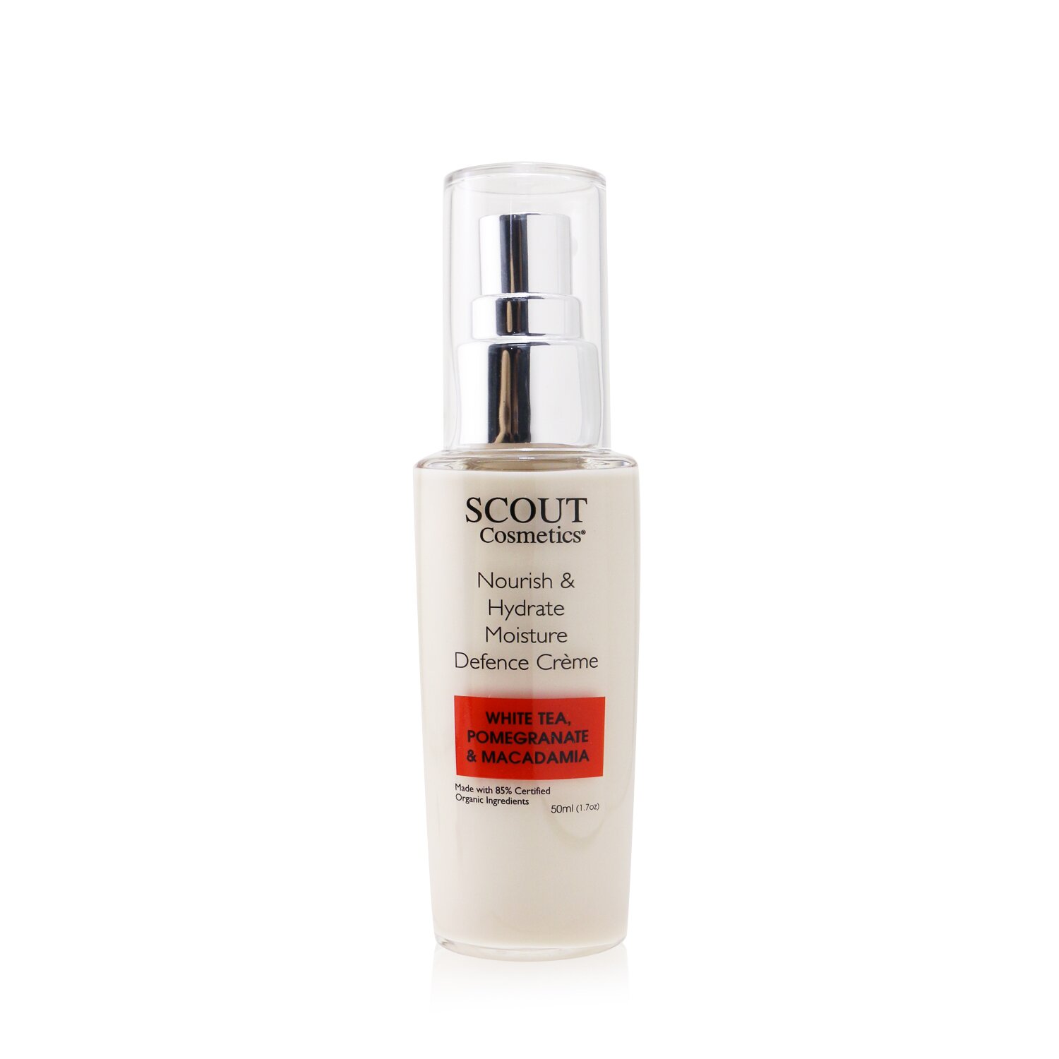 SCOUT Cosmetics Nourish & Hydrate Moisture Defence Creme with White Tea, Pomegranate & Macadamia (Exp. Date 02/2021) 50ml/1.7oz