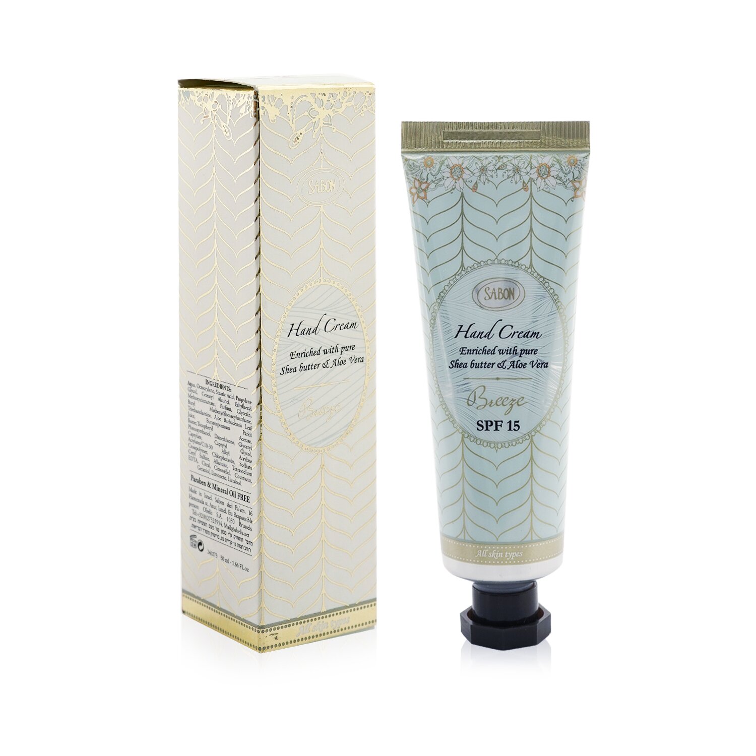 Sabon Hand Cream - Breeze SPF 15 (Tube) 50ml/1.66oz