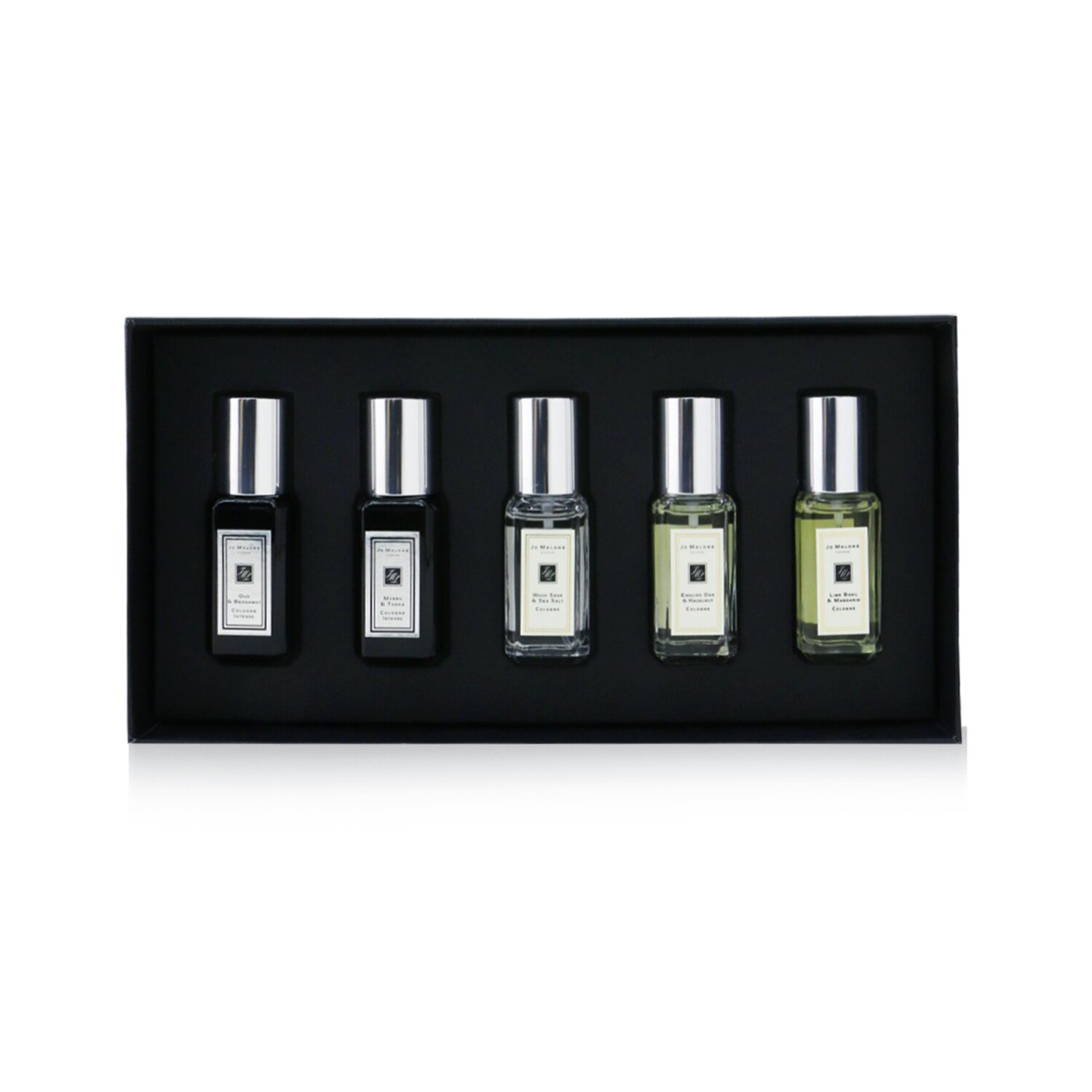 Jo Malone Men's Cologne Collection: Lime Basil & Mandarin, English Oak & Hazelnut, Wood Sage & Sea Salt, Myrrh & Tonka, Oud & Bergamot 5x9ml/0.3oz