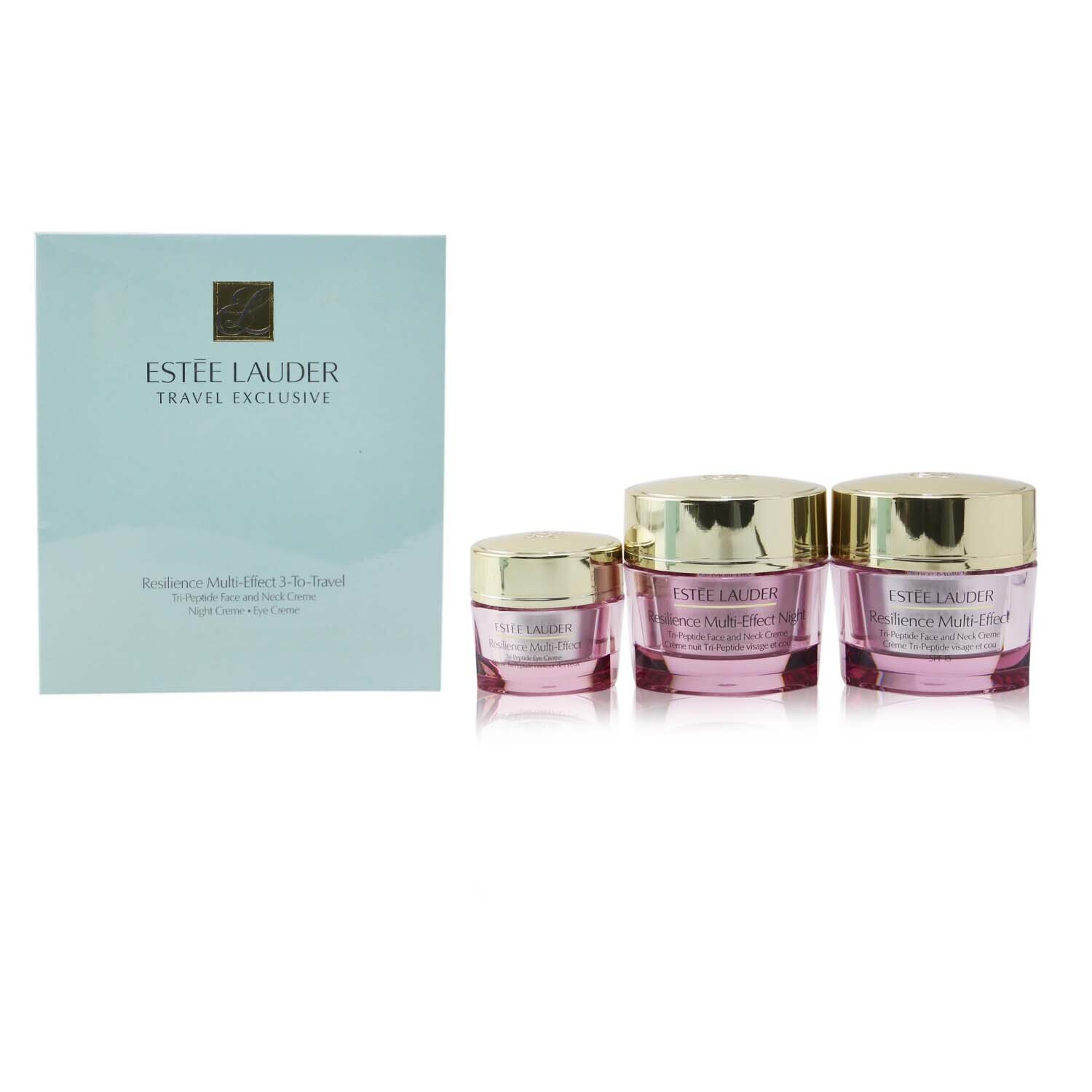 Estee Lauder Resilience Multi-Effect 3-To-Travel Set: Tri-Peptide Face & Neck Creme SPF 15 50ml+Night Creme 50ml+Eye Creme 15ml 3pcs